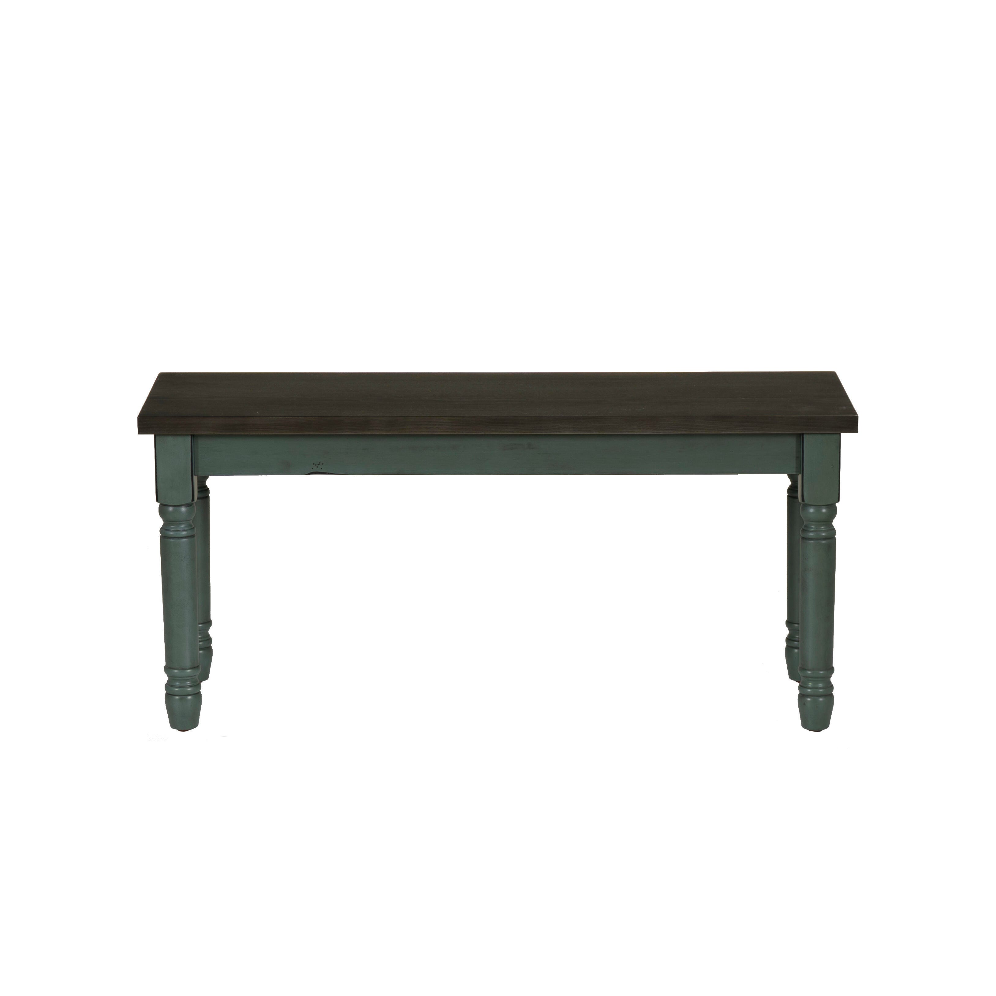 Linon Wesley Dining Bench, Teal Blue, large