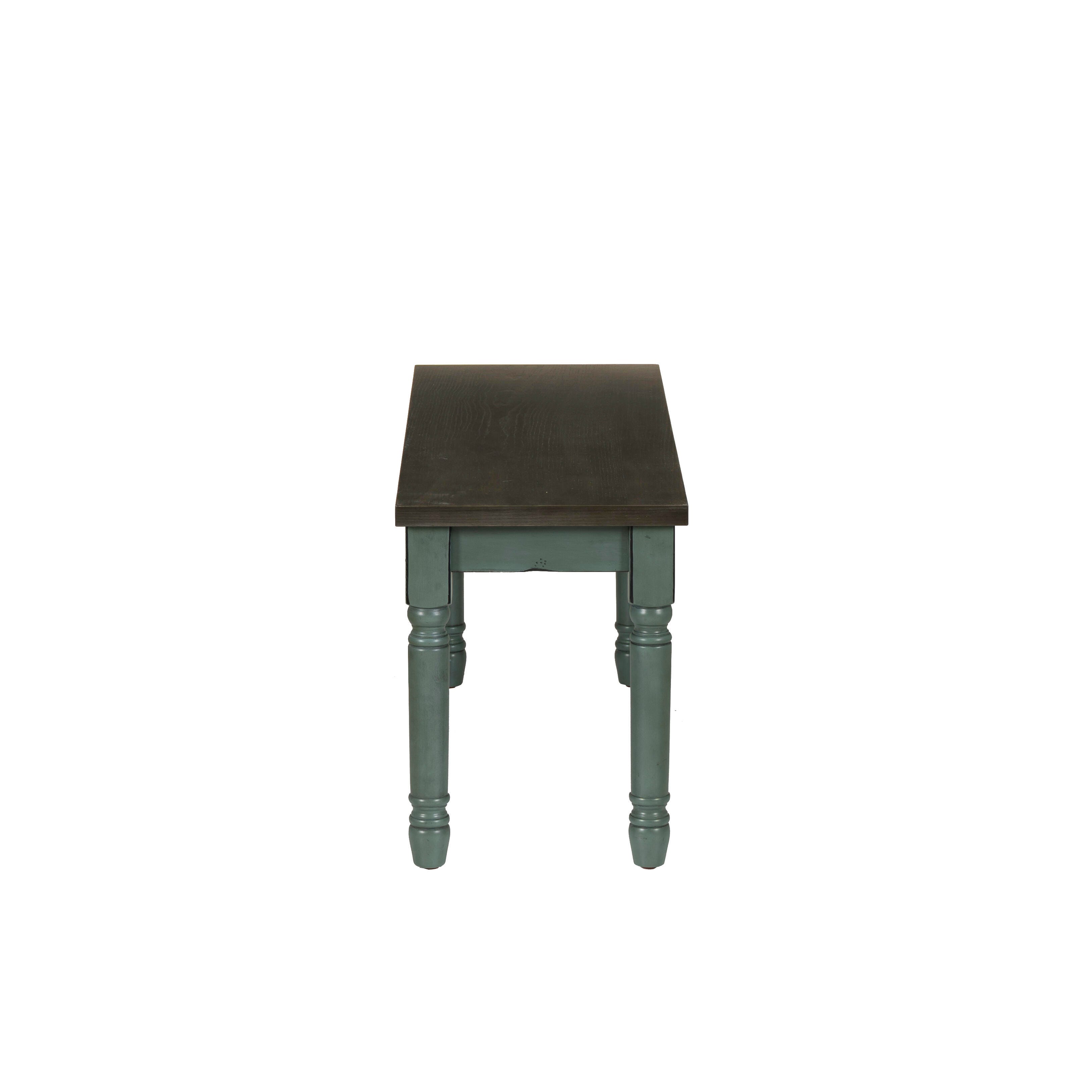 Linon Wesley Dining Bench, Teal Blue, large