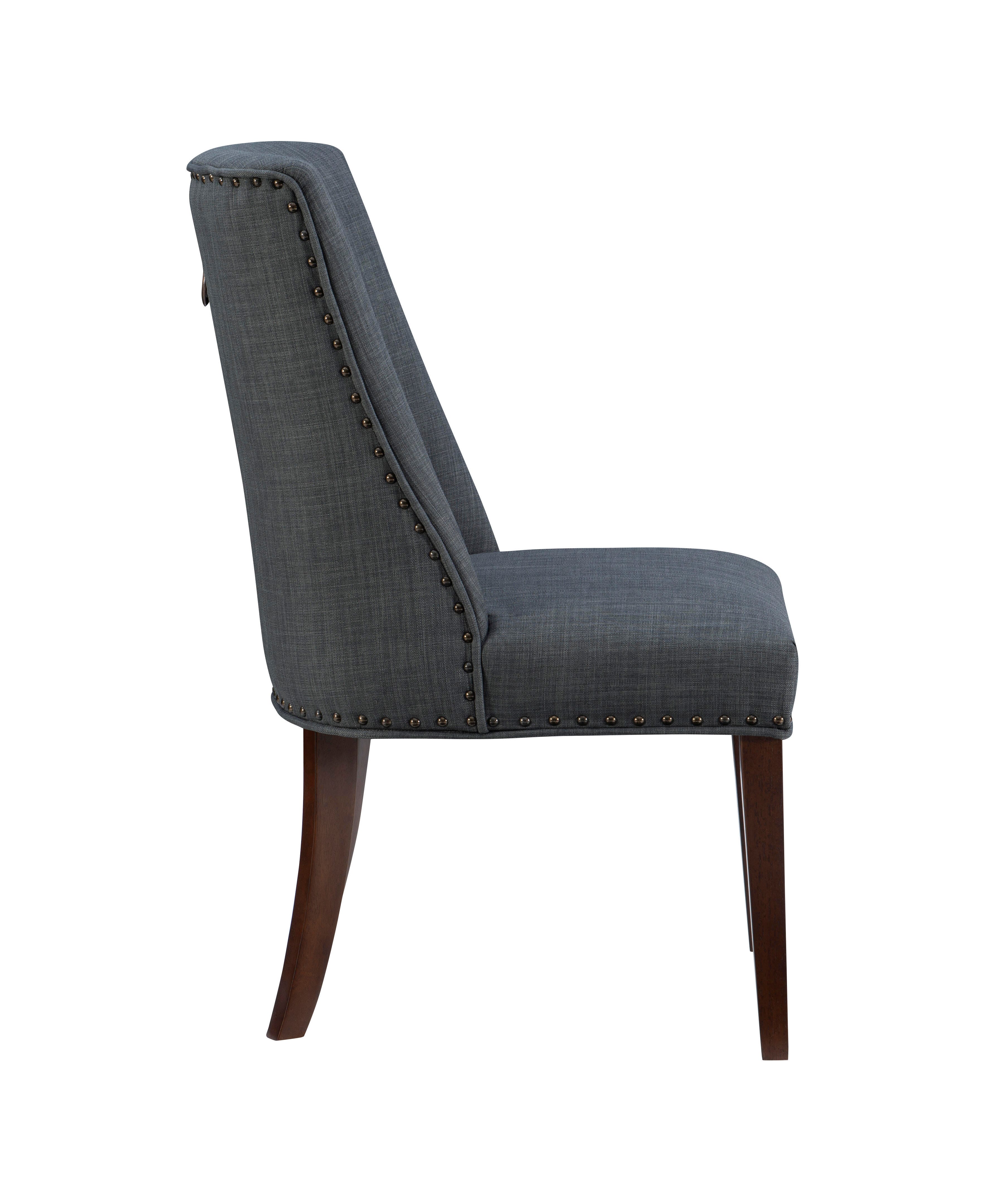 Linon Gentry Dining Chairs (Set of 2), Espresso/Gray, large