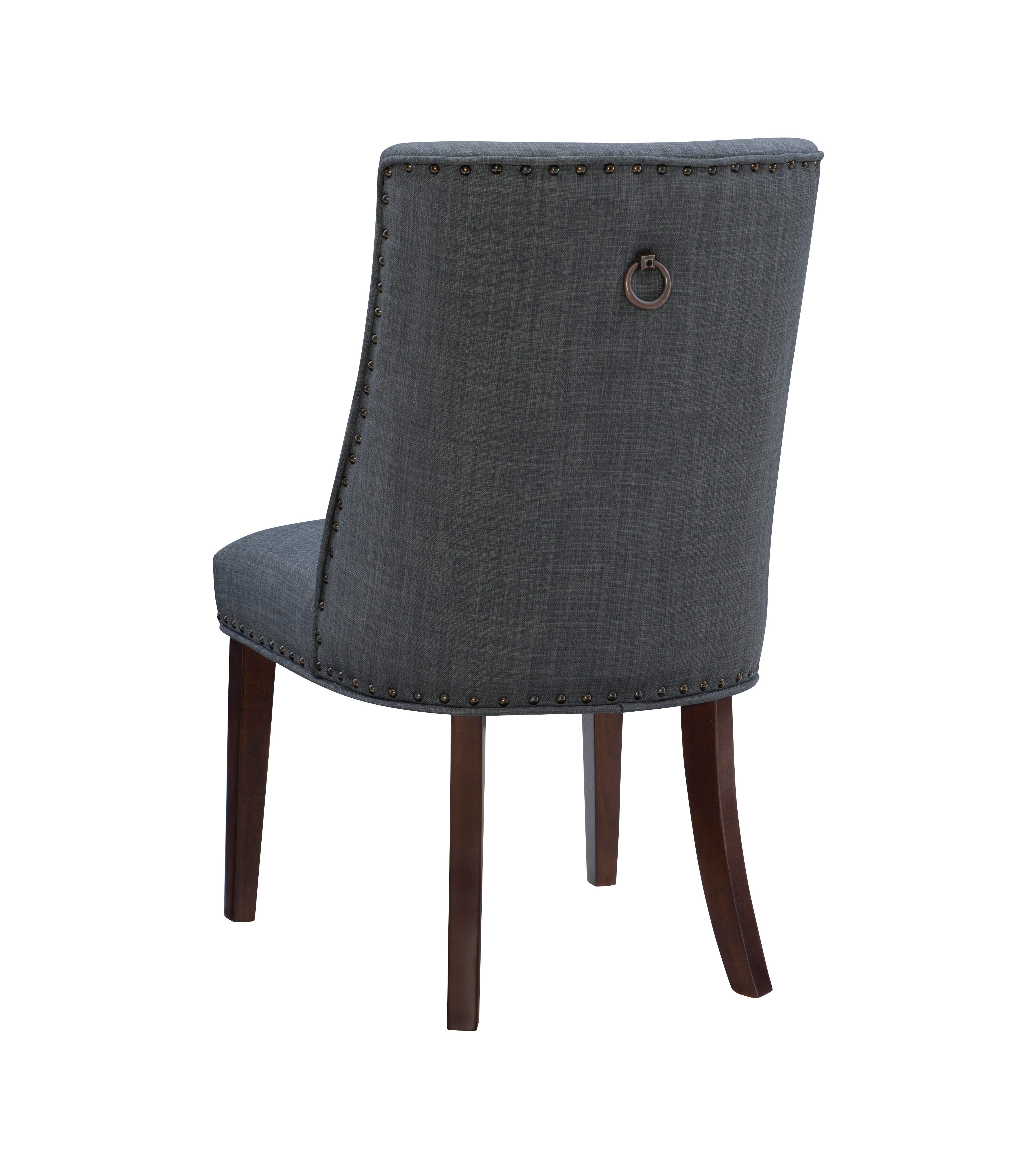 Linon Gentry Dining Chairs (Set of 2), Espresso/Gray, large
