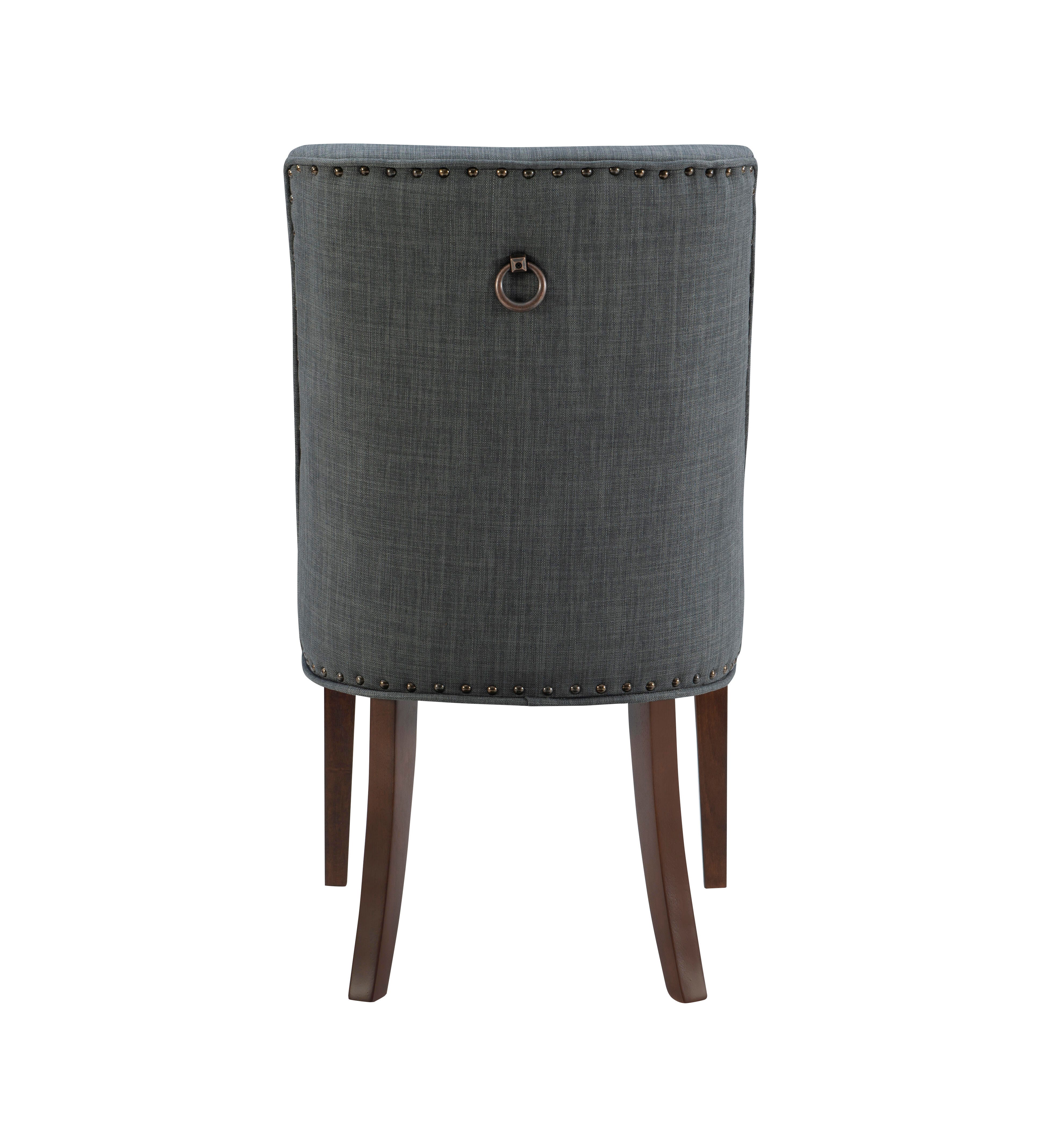 Linon Gentry Dining Chairs (Set of 2), Espresso/Gray, large