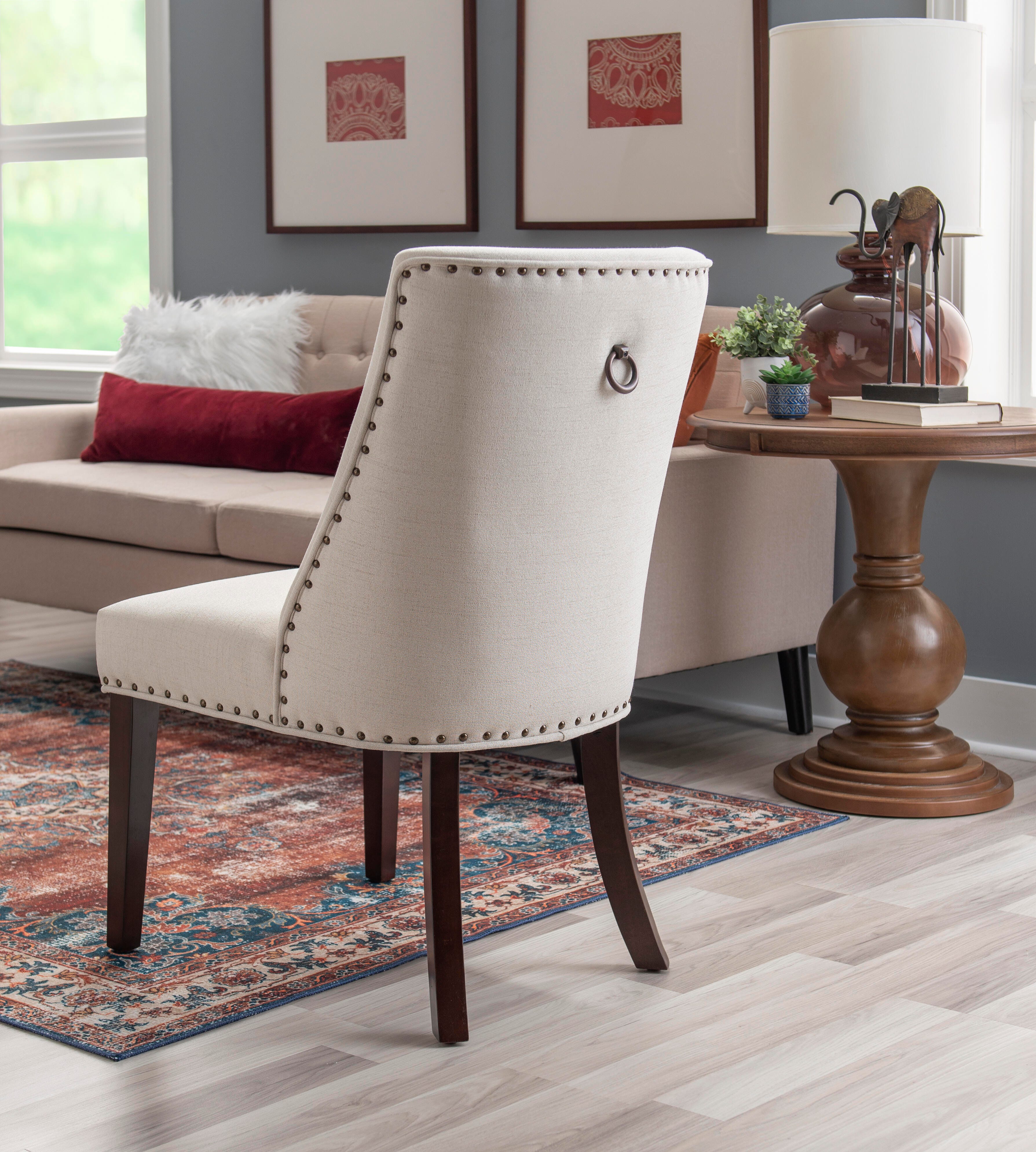Linon Gentry Dining Chairs (Set of 2), Espresso/Cream, large