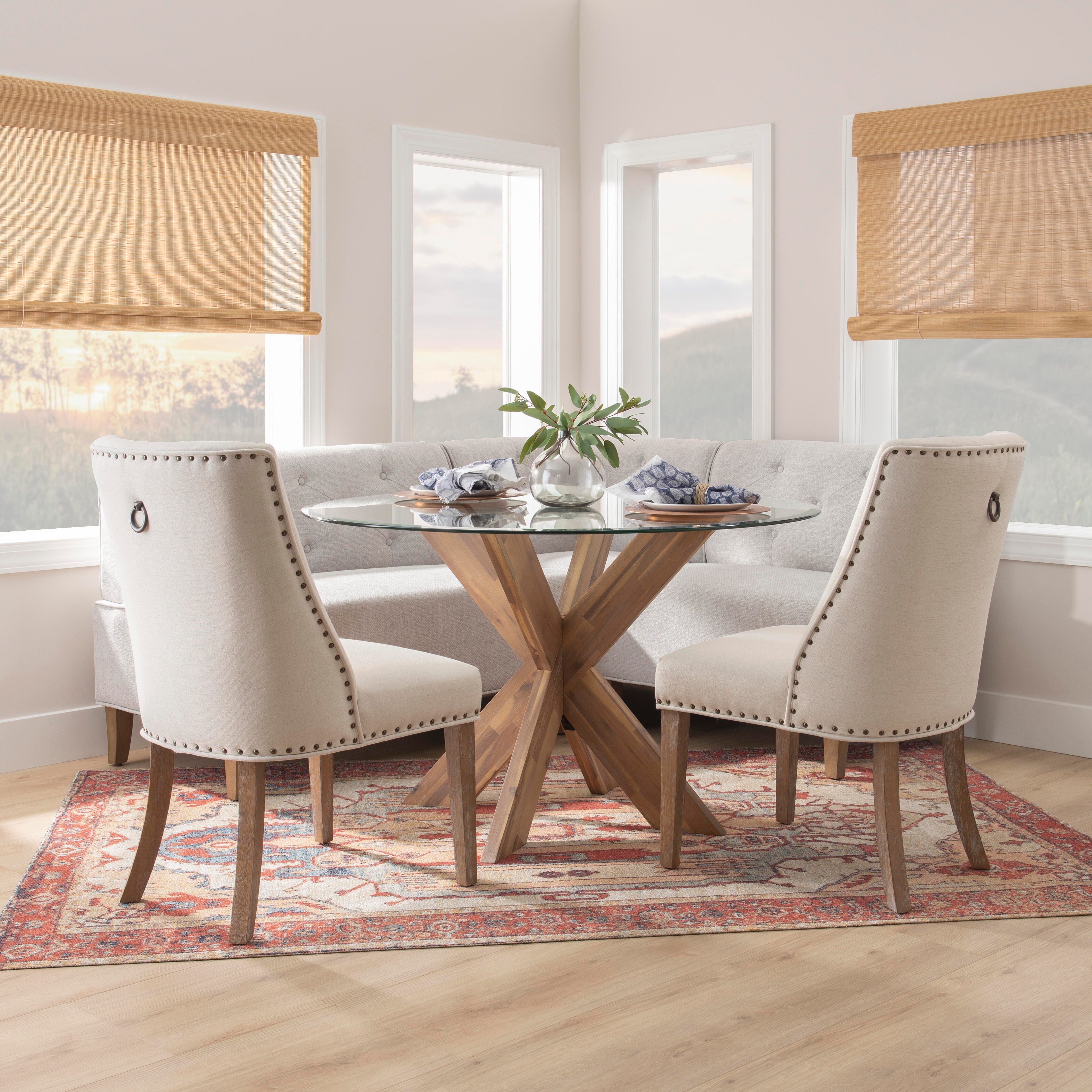 Linon Gentry Dining Chairs (Set of 2), Cream/Tan, large