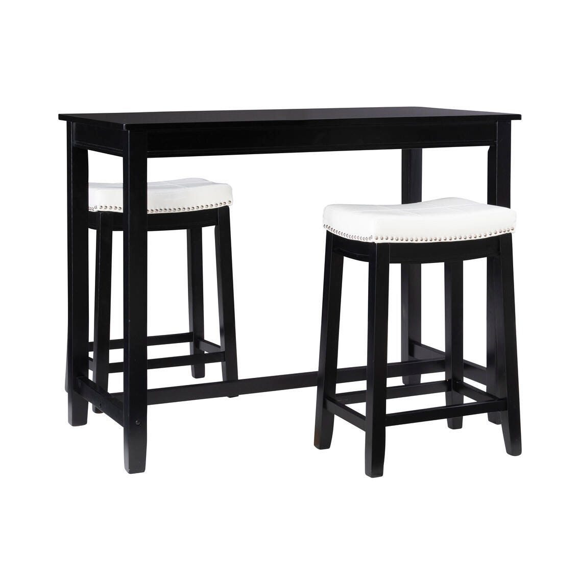 Linon Claridge Three Piece Counter Set, White, large