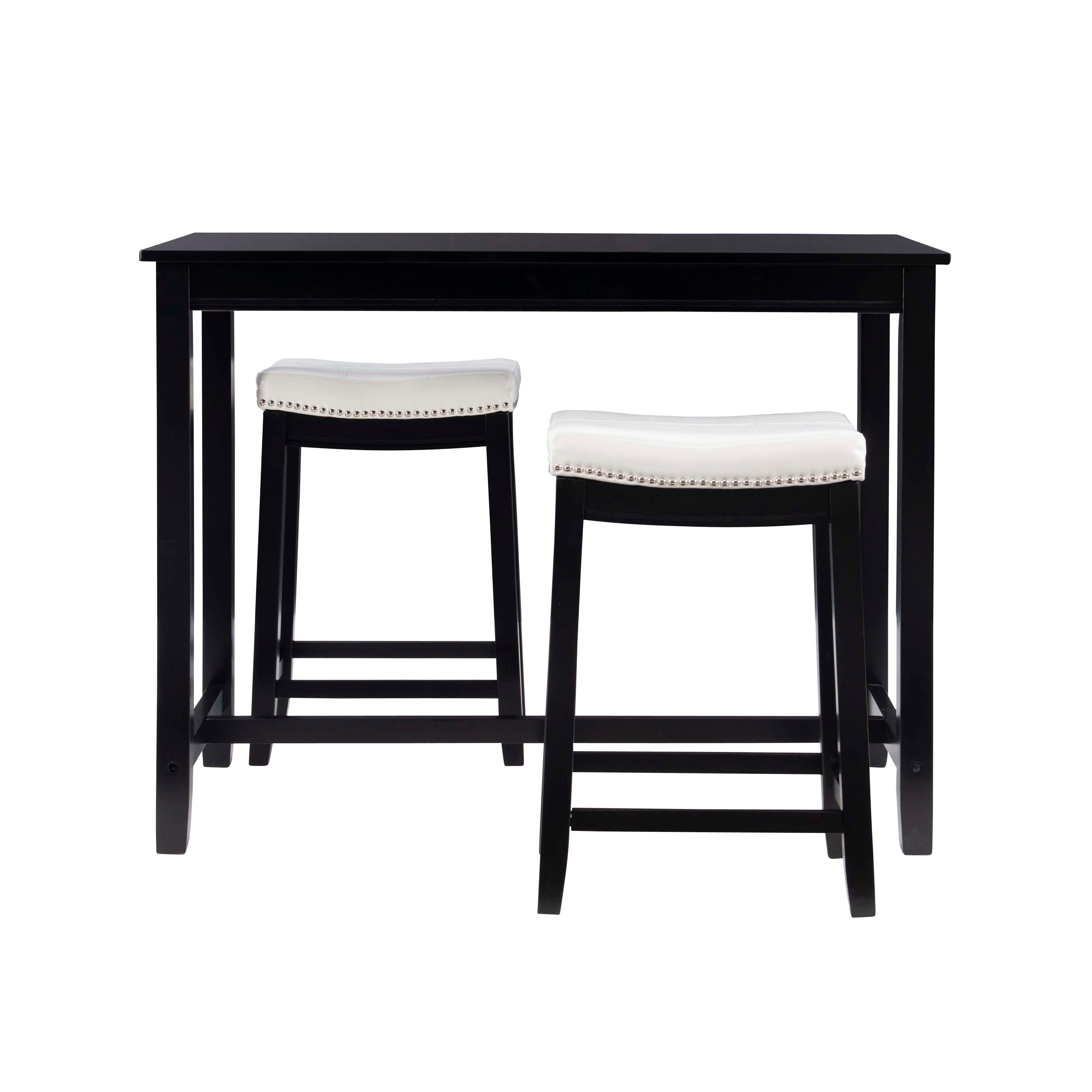 Linon Claridge Three Piece Counter Set, White, large
