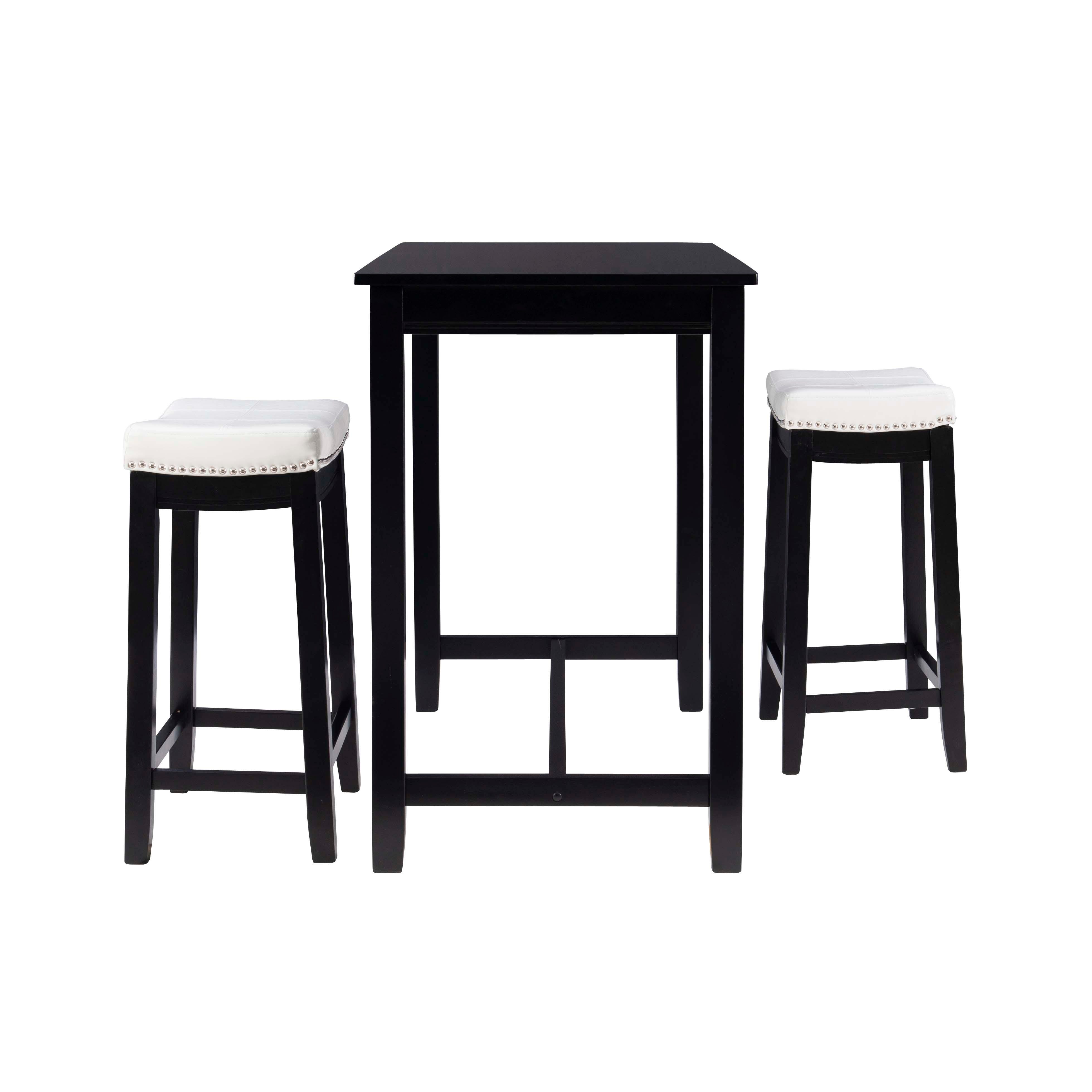 Linon Claridge Three Piece Counter Set, White, large