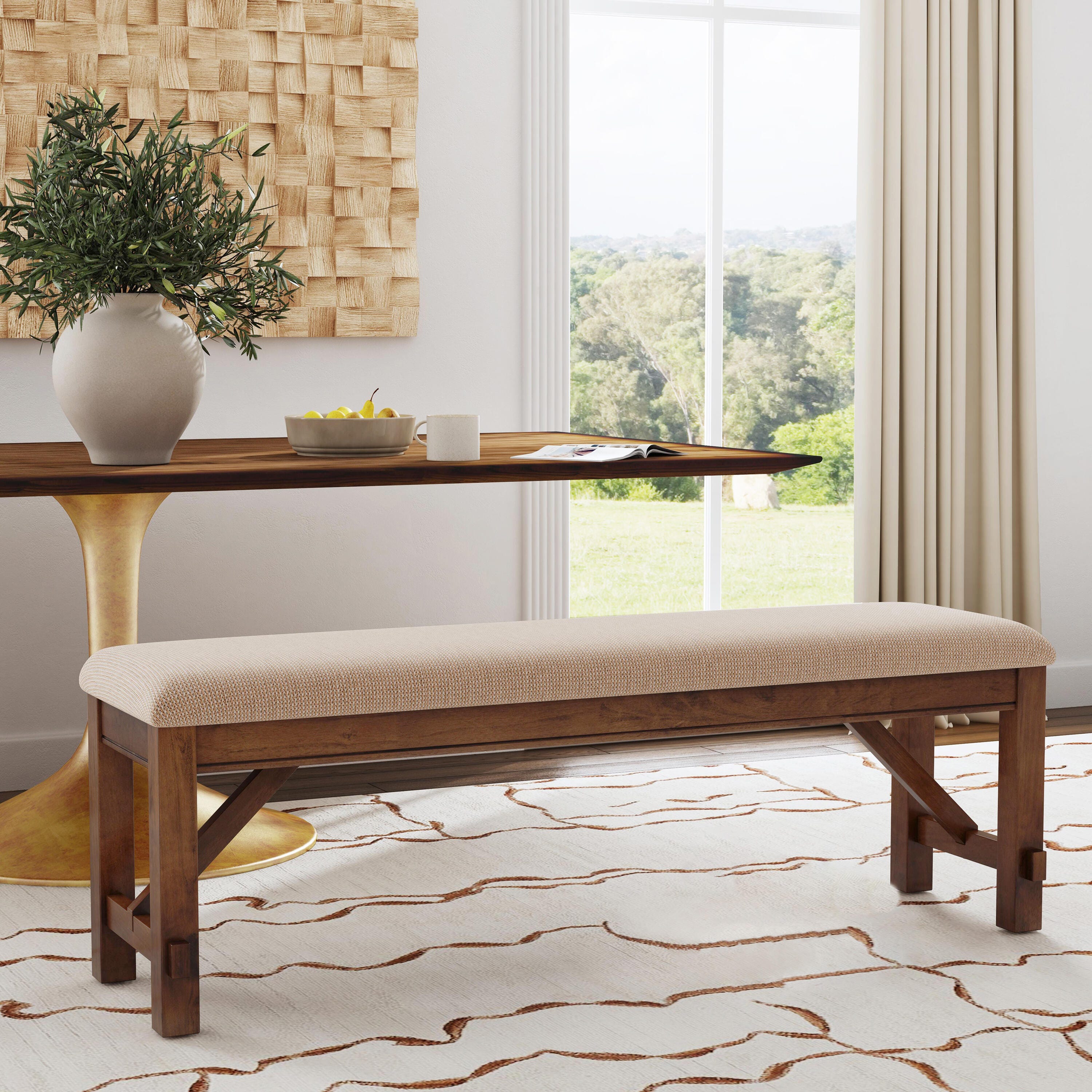 Linon Kacey Dining Bench, , large