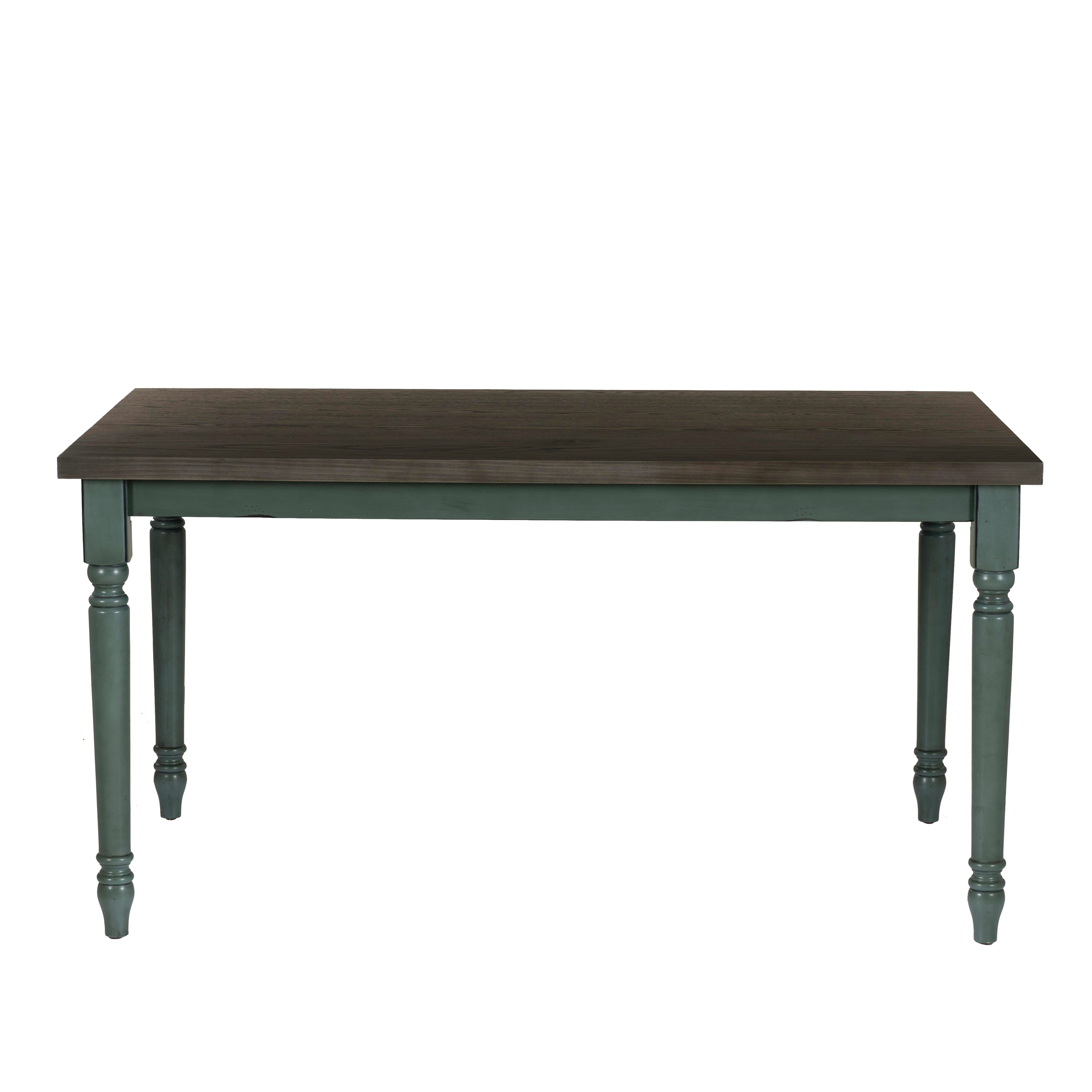 Linon Wesley Dining Table, Teal Blue, large