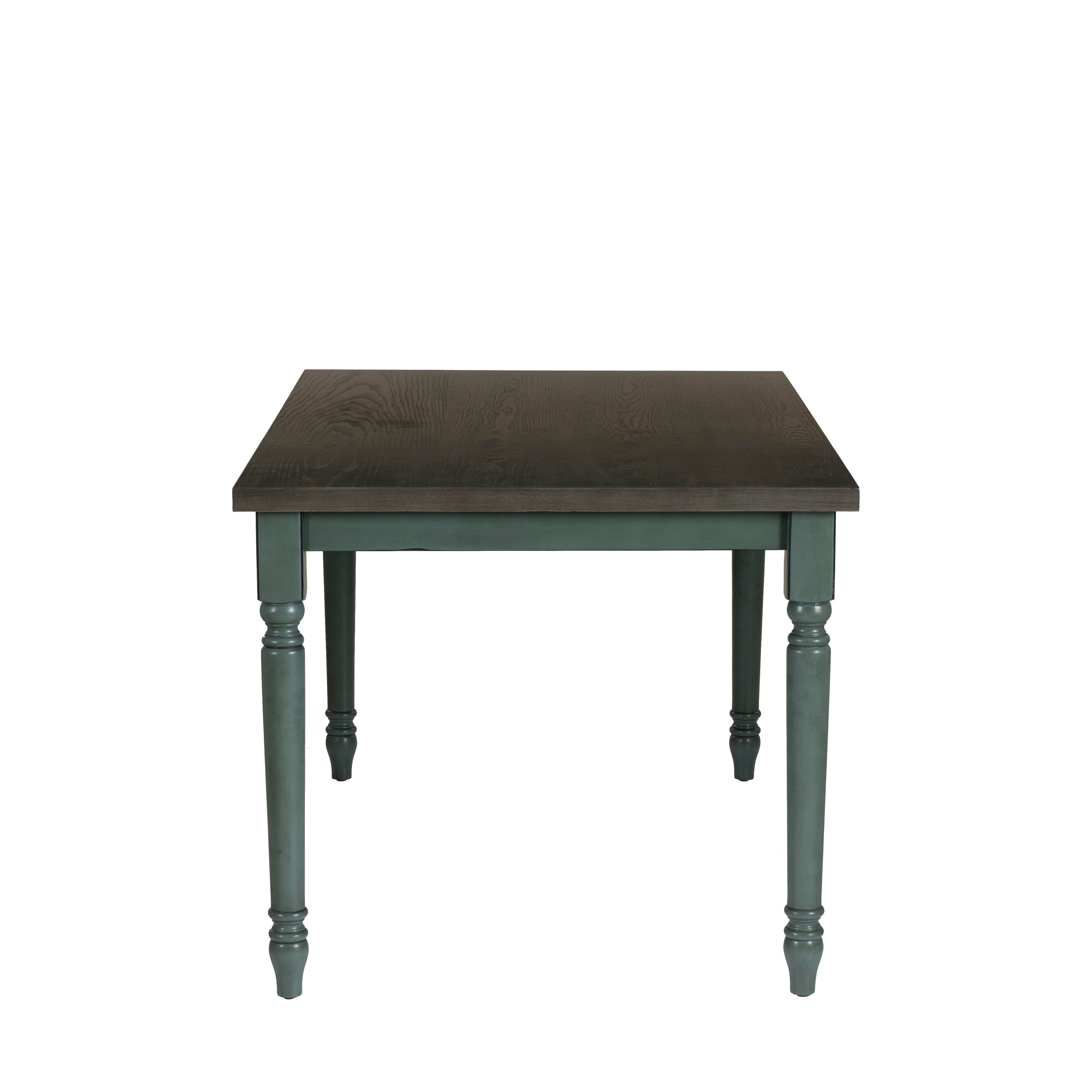 Linon Wesley Dining Table, Teal Blue, large