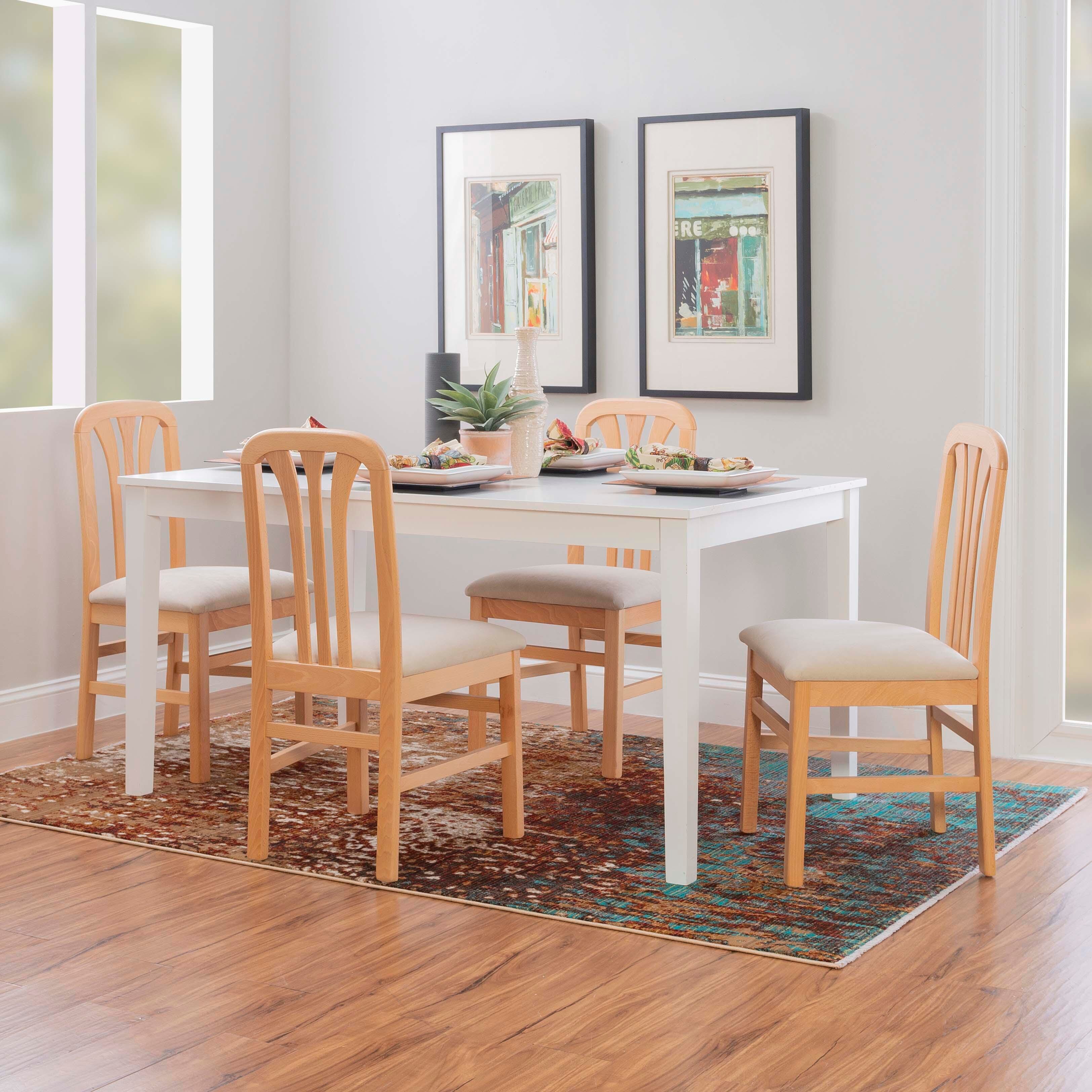 Linon Pate Dining Chair Set, Natural, large