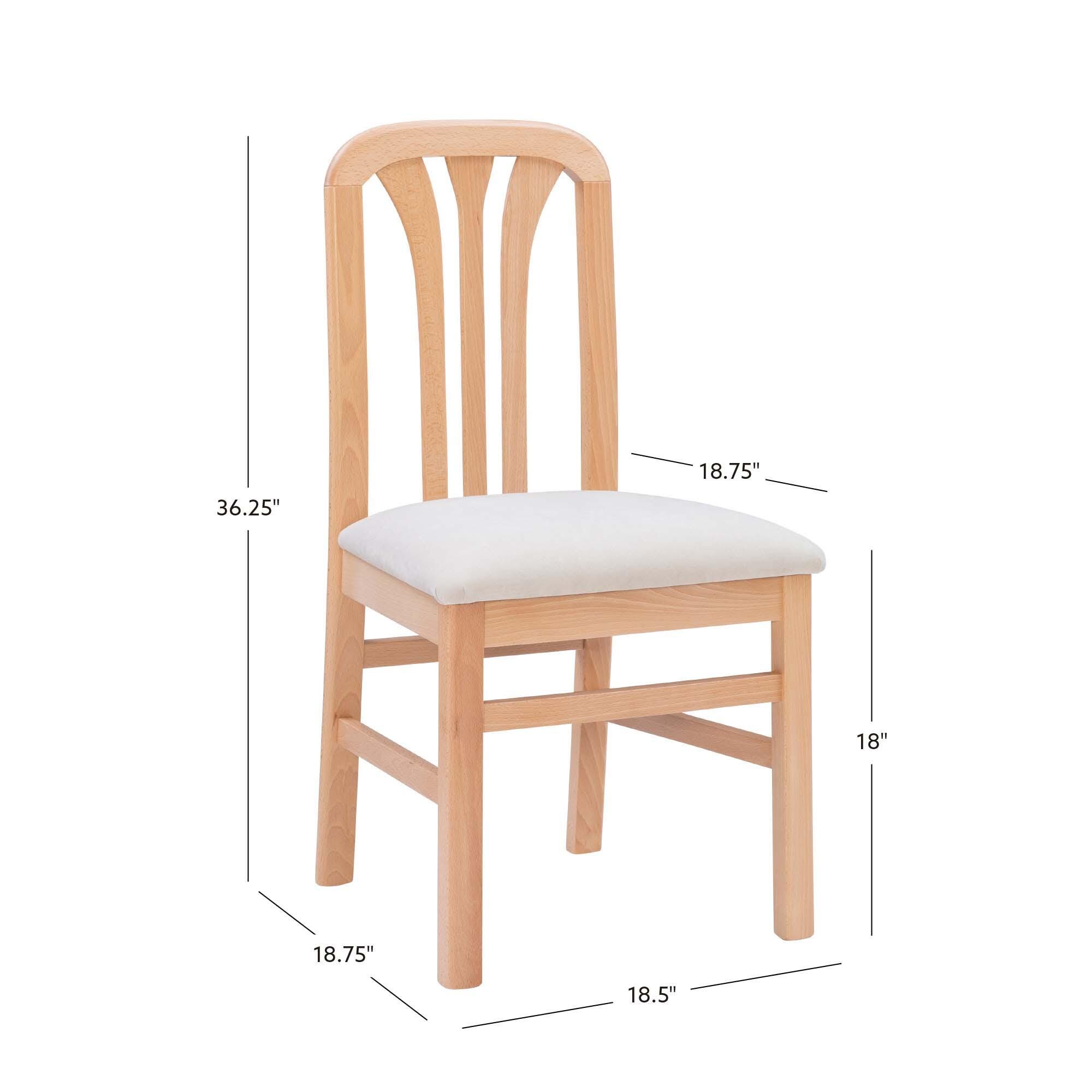 Linon Pate Dining Chair Set, Natural, large