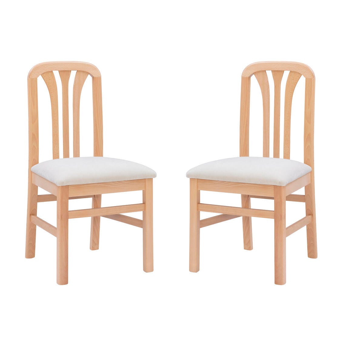 Linon Pate Dining Chair Set, Natural, large