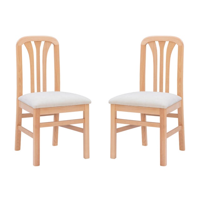 Linon Pate Dining Chairs (Set of 2), Natural