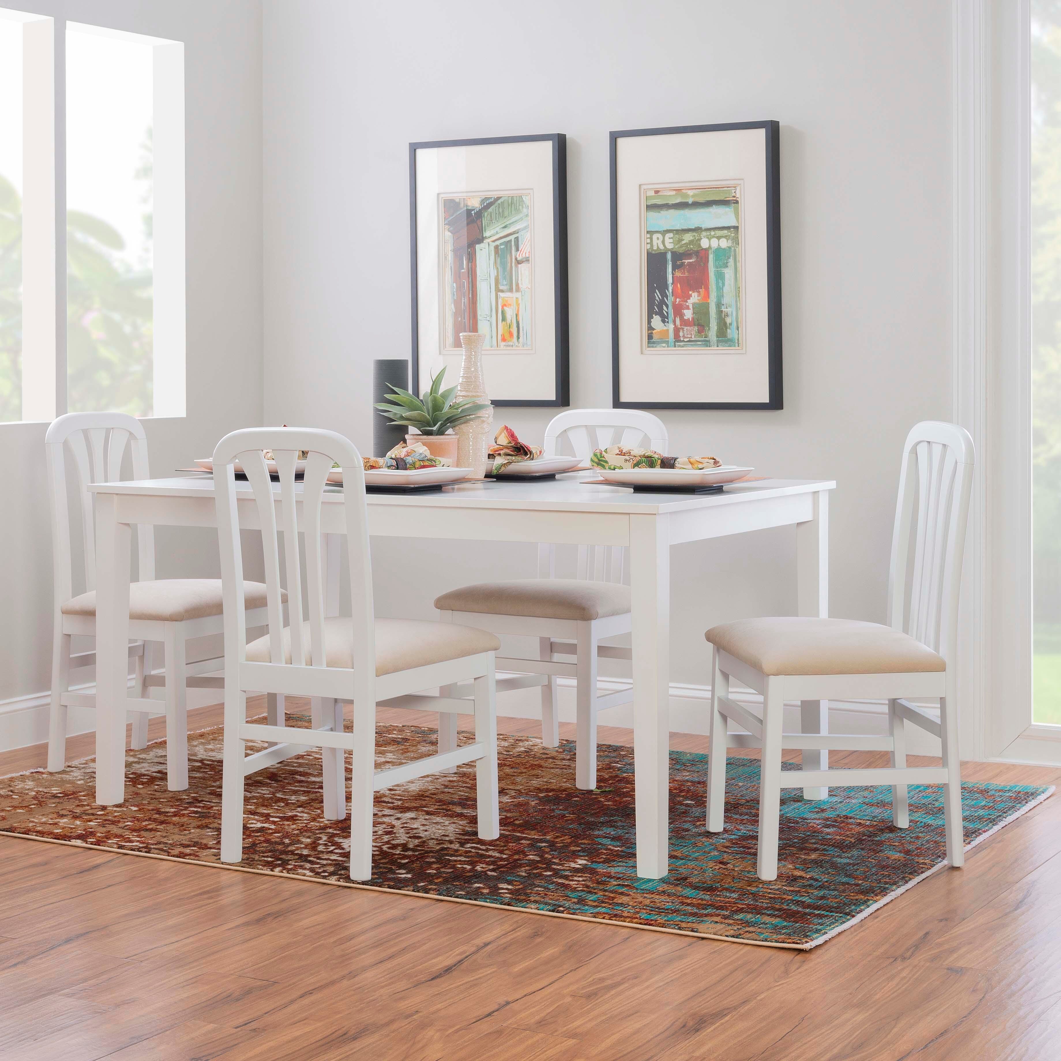 Linon Pate Dining Chair Set, White, large