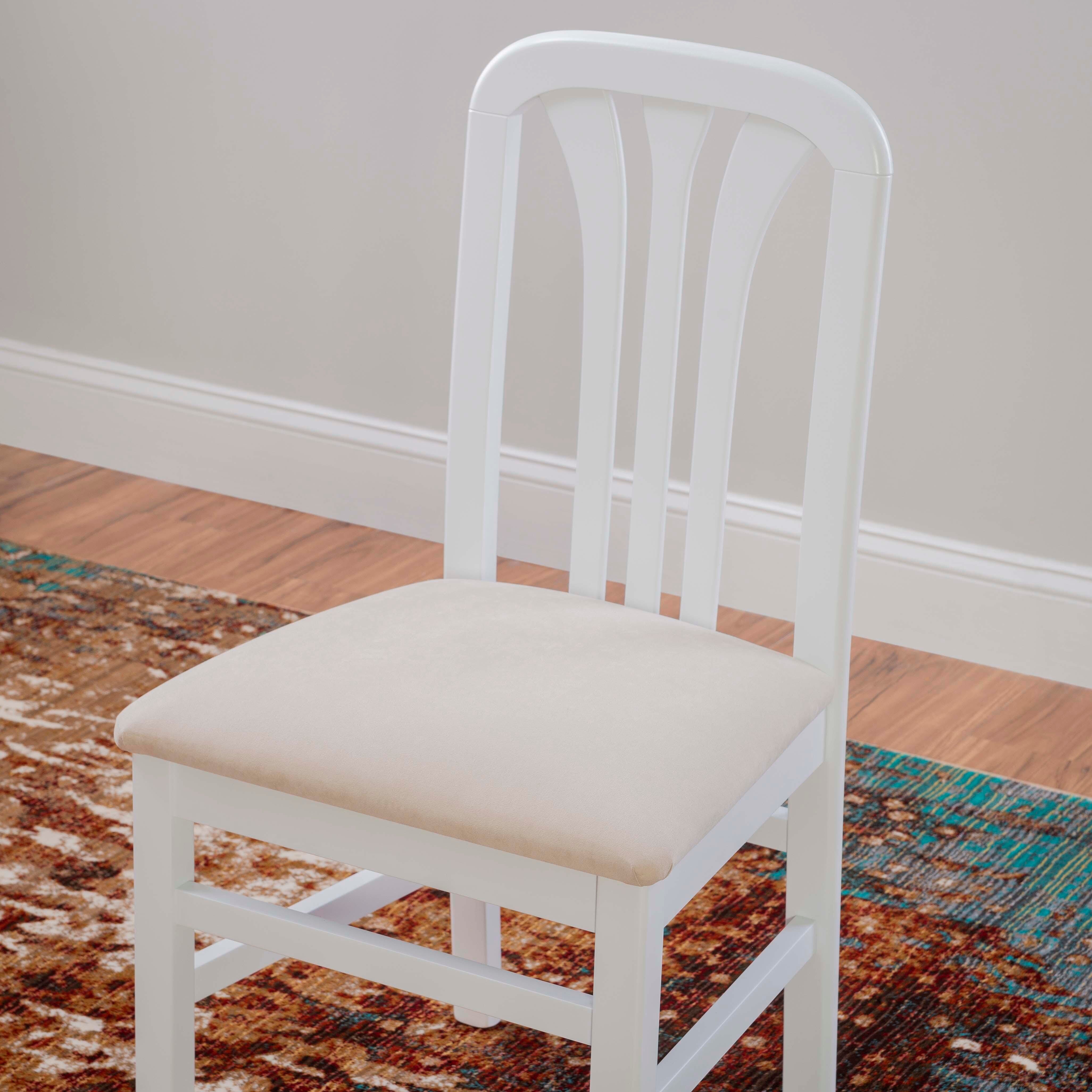 Linon Pate Dining Chair Set, White, large