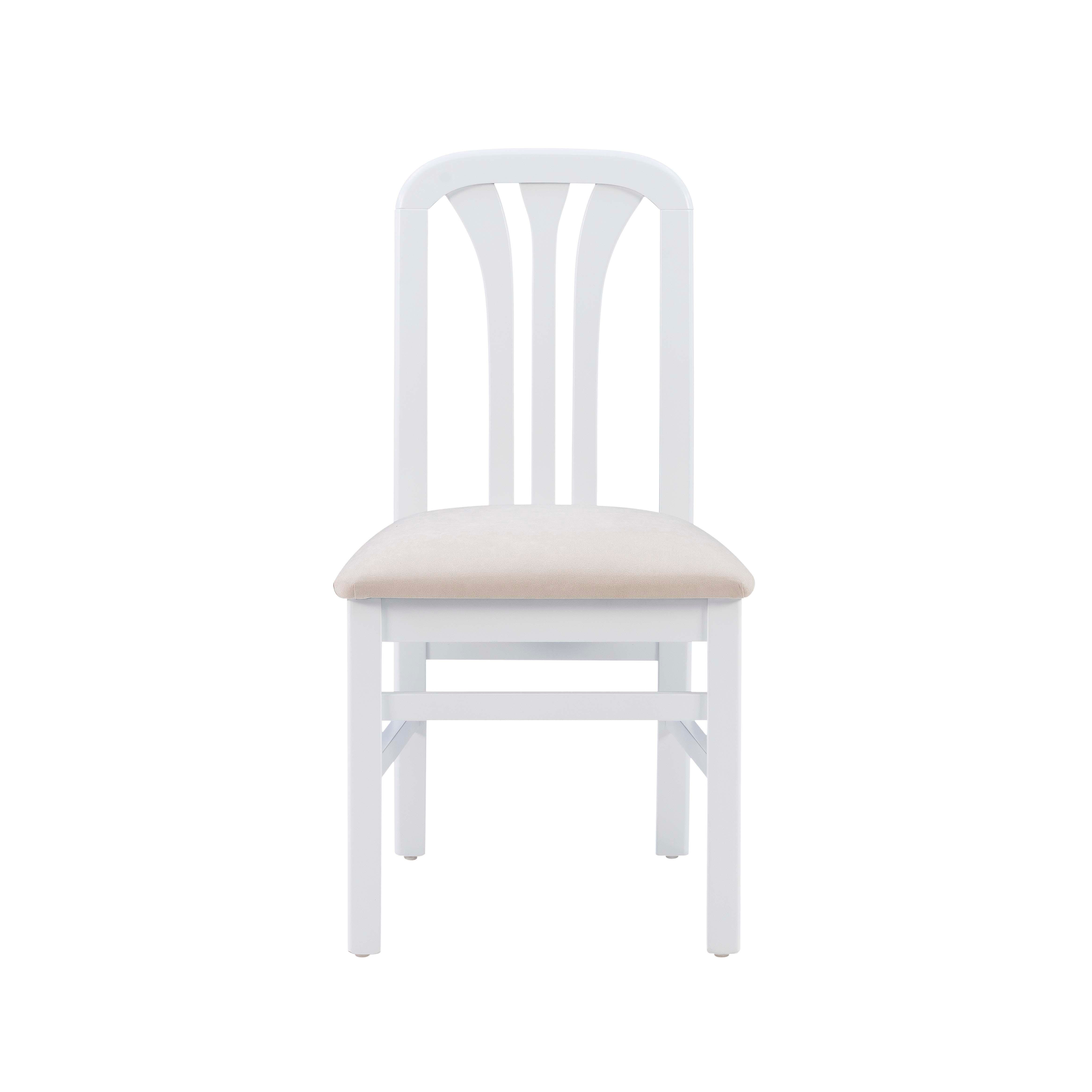 Linon Pate Dining Chair Set, White, large