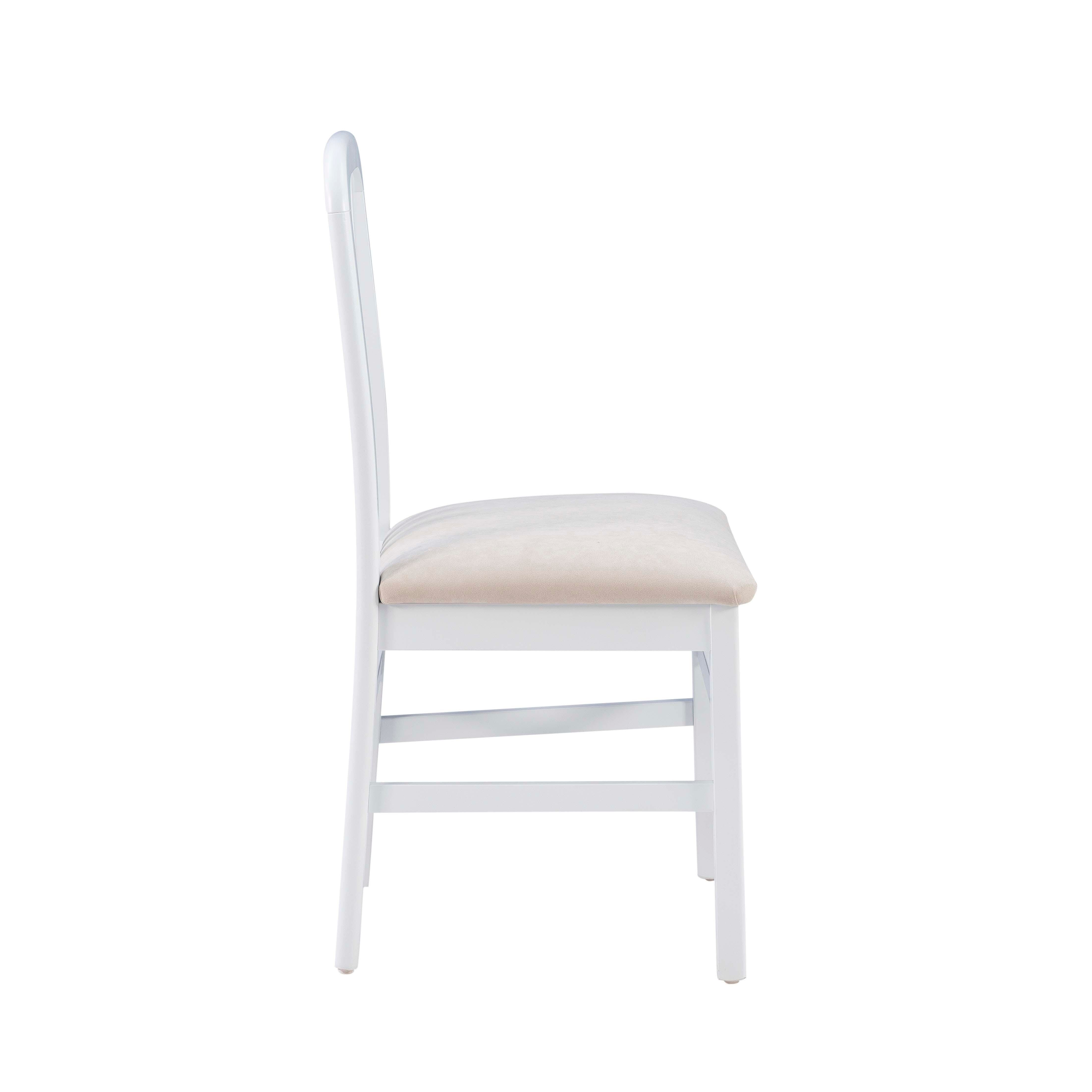 Linon Pate Dining Chair Set, White, large