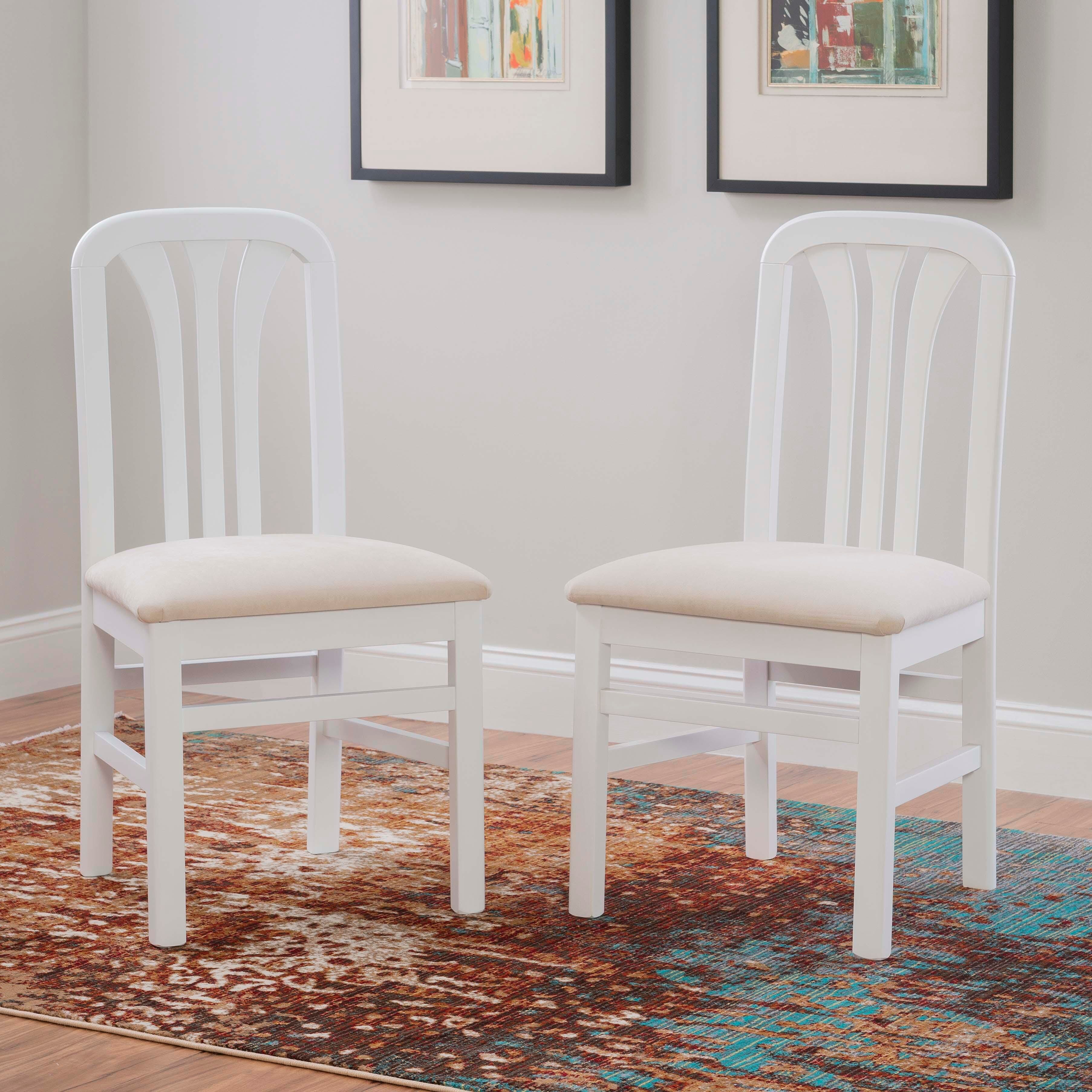 Linon Pate Dining Chair Set, White, large