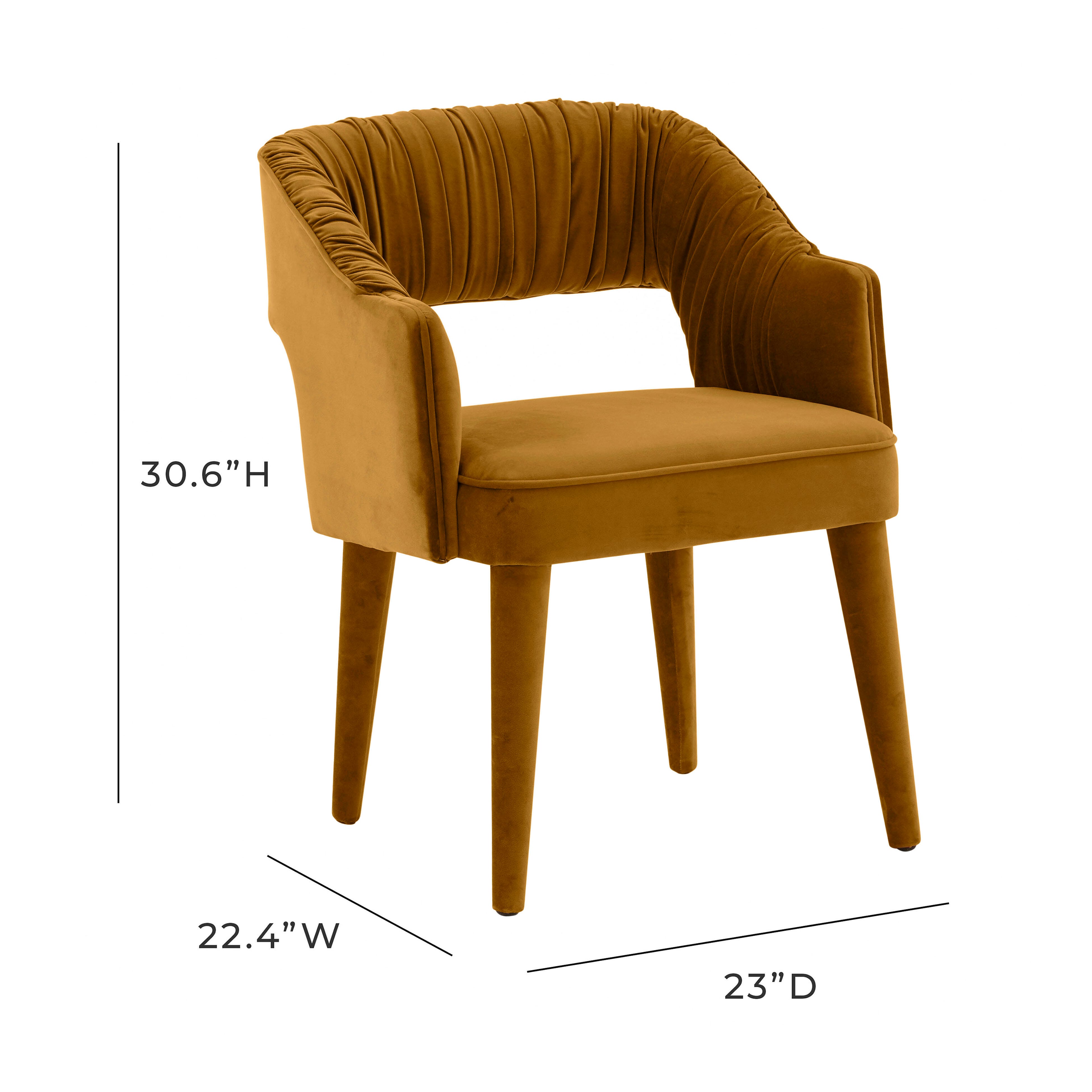 TOV Furniture Zora Dining Chair, Turmeric, large