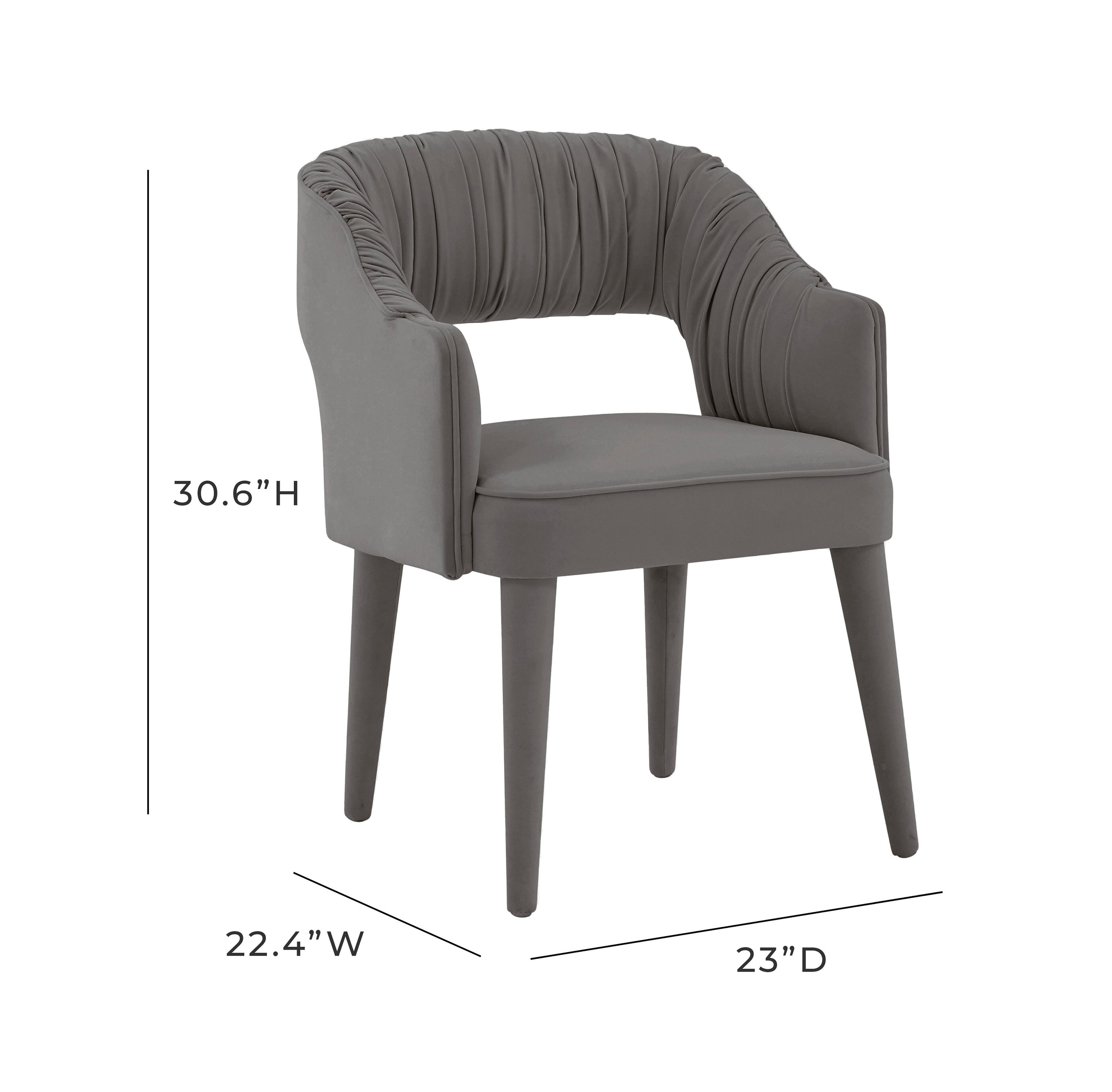 TOV Furniture Zora Dining Chair, Gray, large