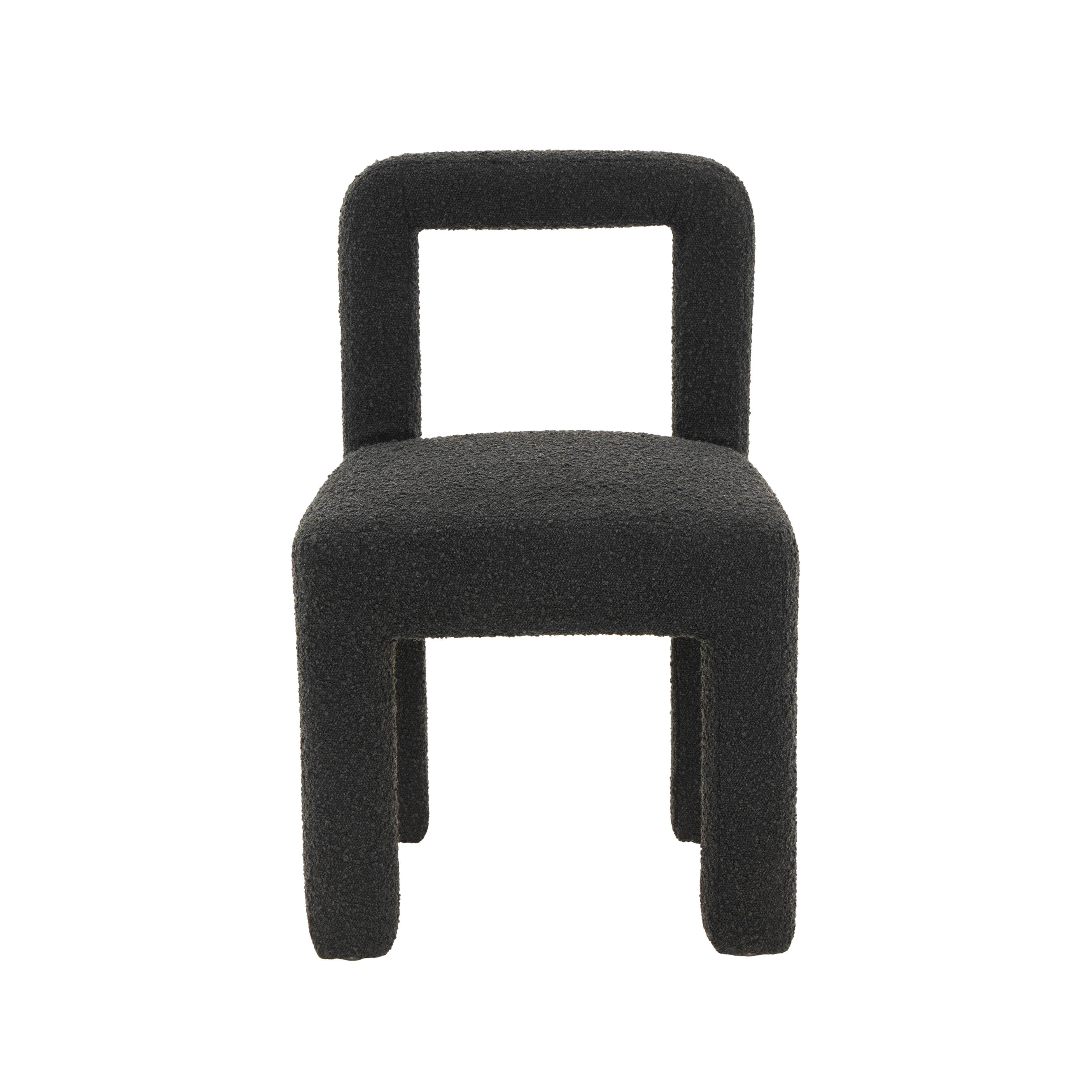 TOV Furniture Hazel Boucle Dining Chair, Black, large