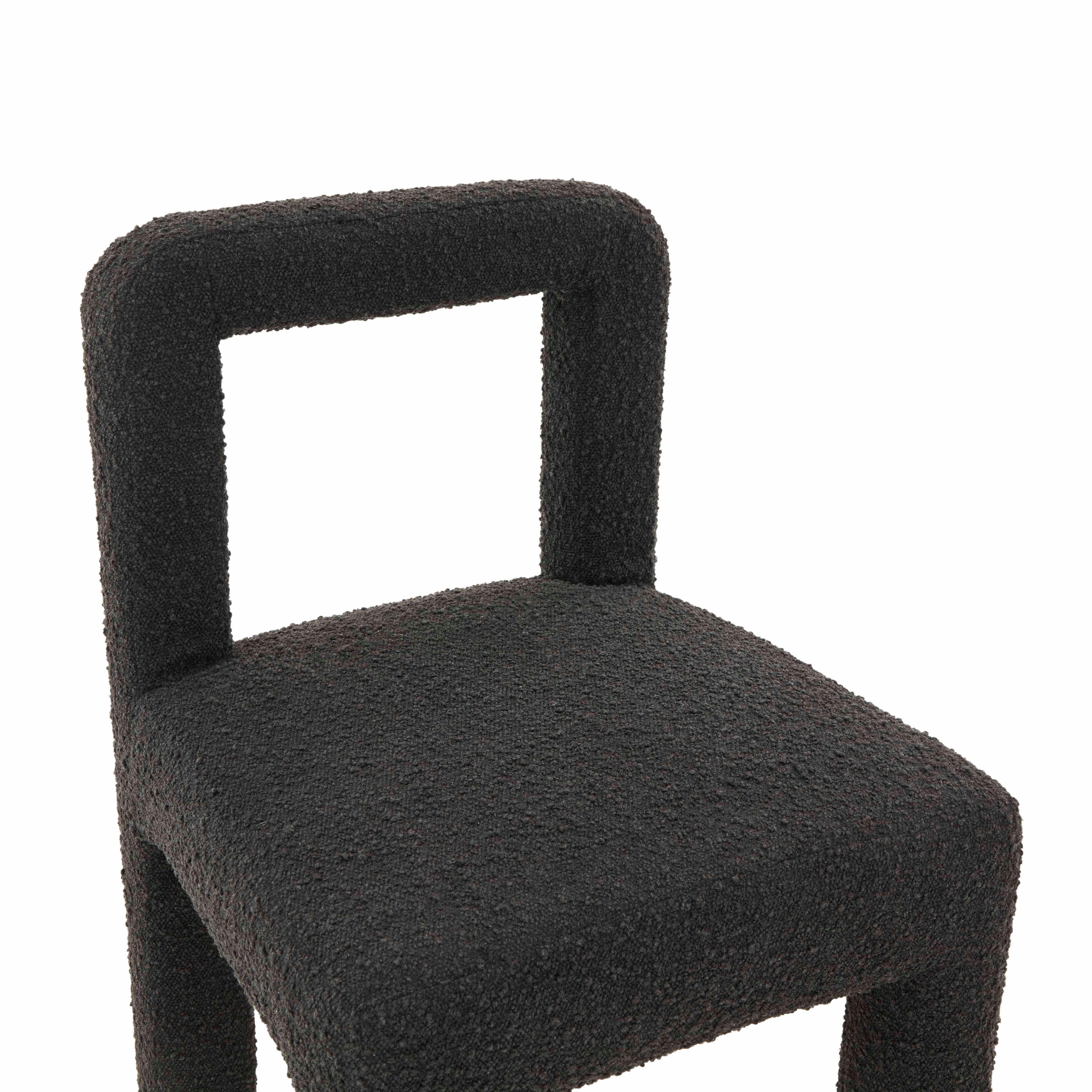TOV Furniture Hazel Boucle Dining Chair, Black, large