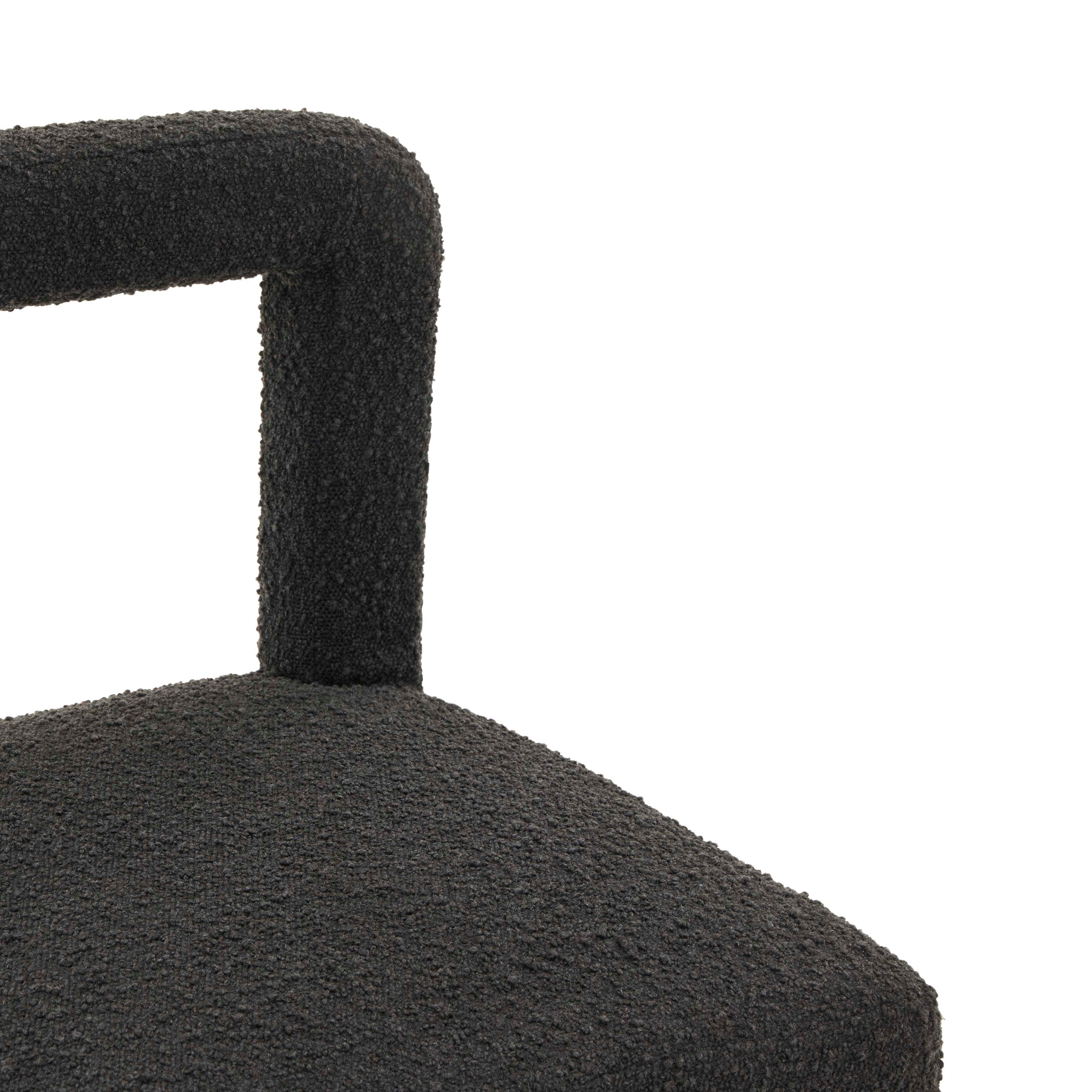 TOV Furniture Hazel Boucle Dining Chair, Black, large