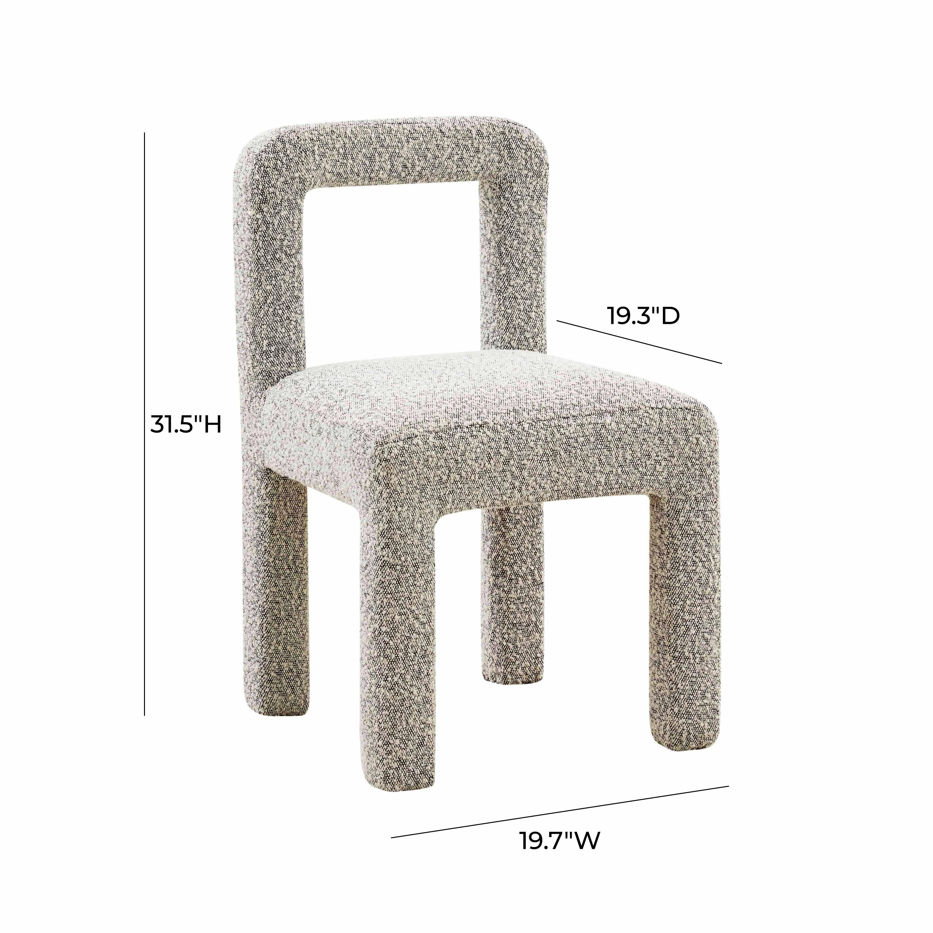 TOV Furniture Hazel Hazel Boucle Dining Chair, Gray, large