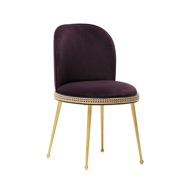 TOV Furniture Harley Dining Chair, Eggplant