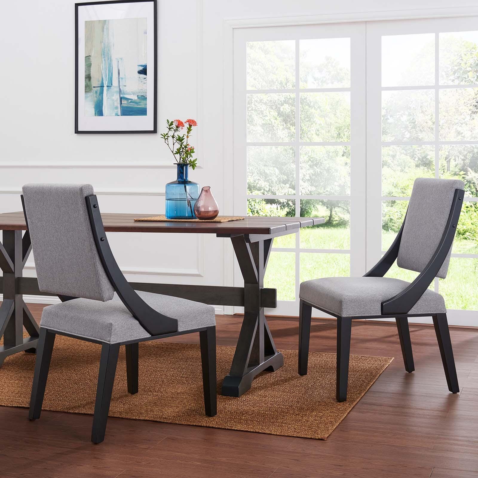 Cambridge Dining Chair Set, Light Gray, large