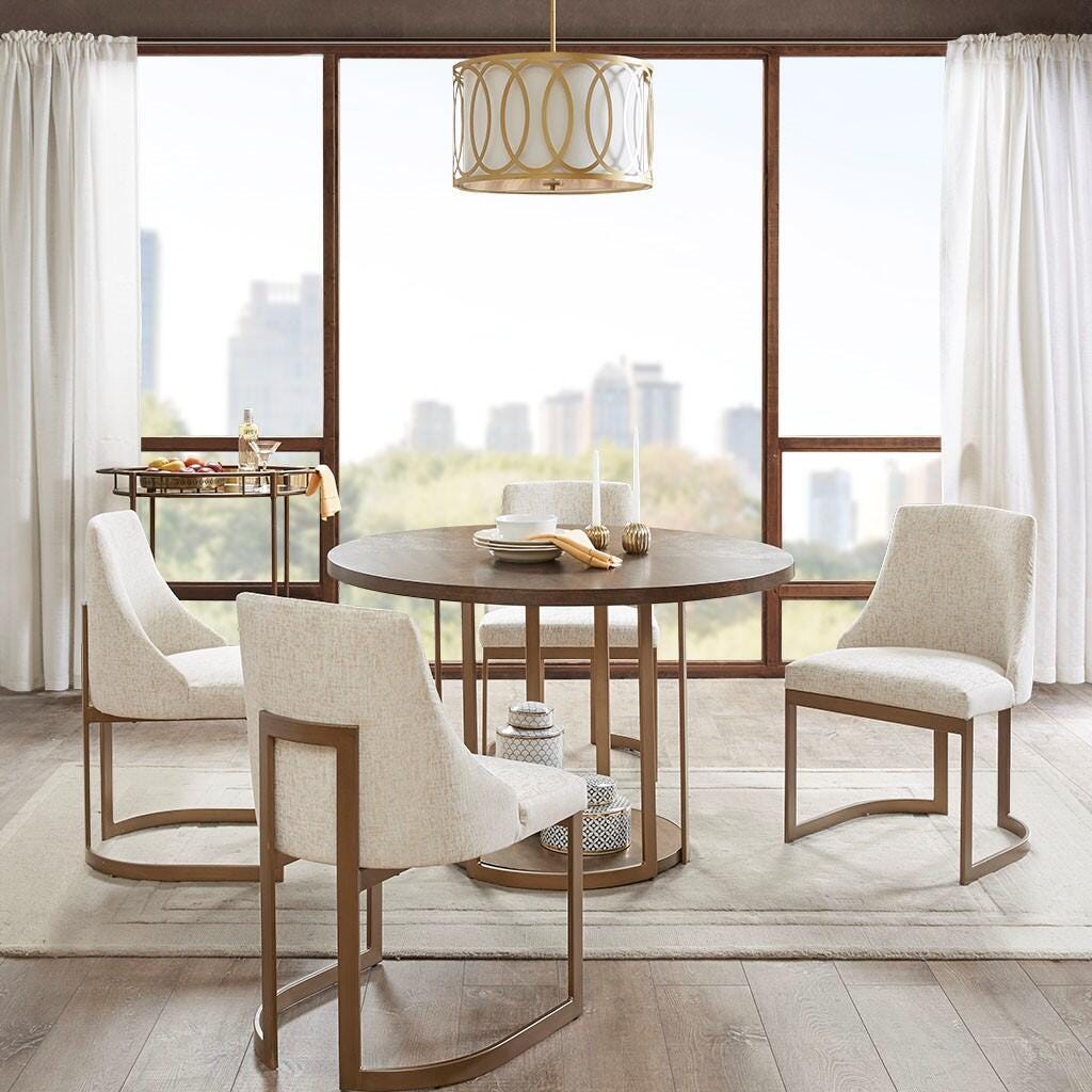 Bryce Dining Chair Set, Cream, large