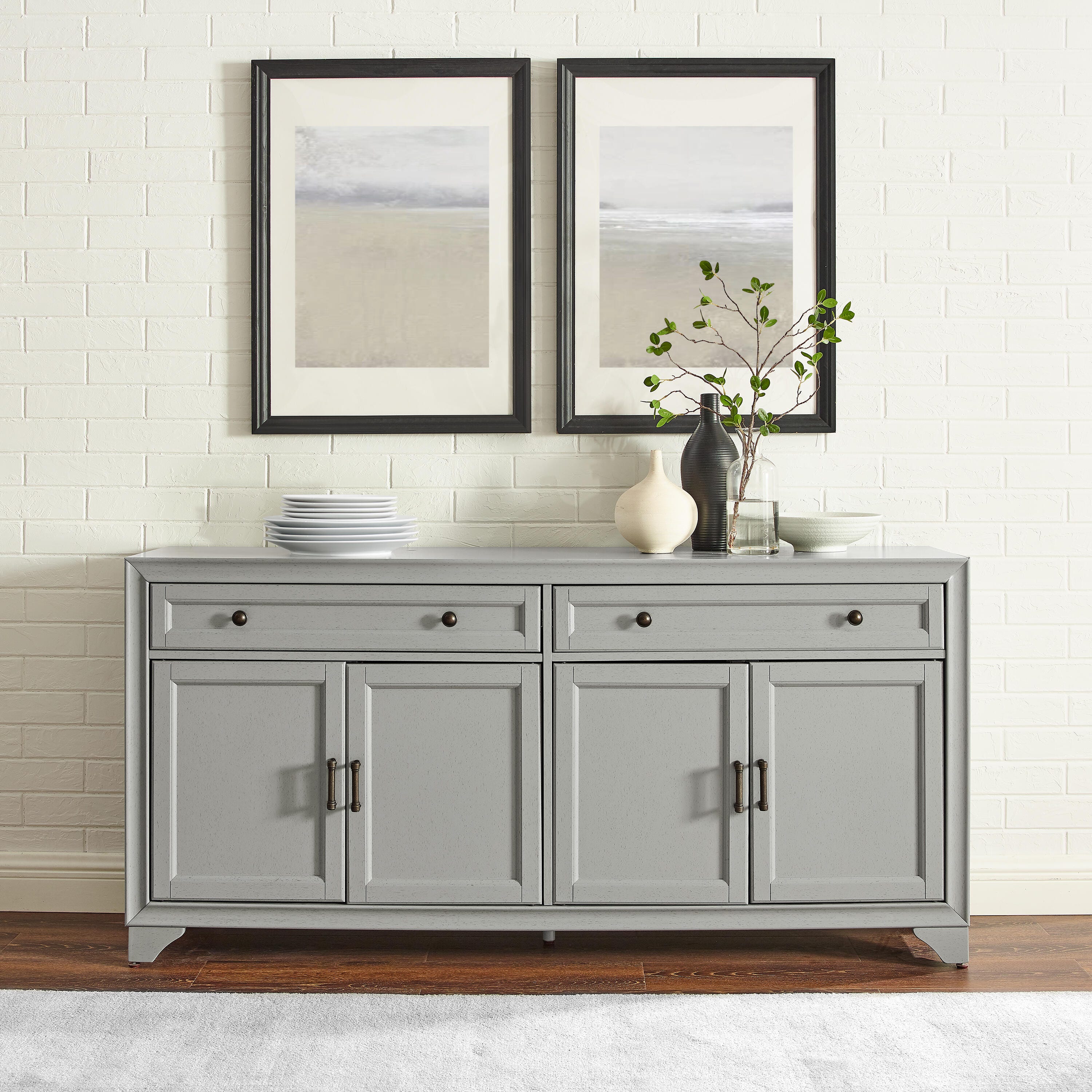 Tara Sideboard, Distressed Gray, large