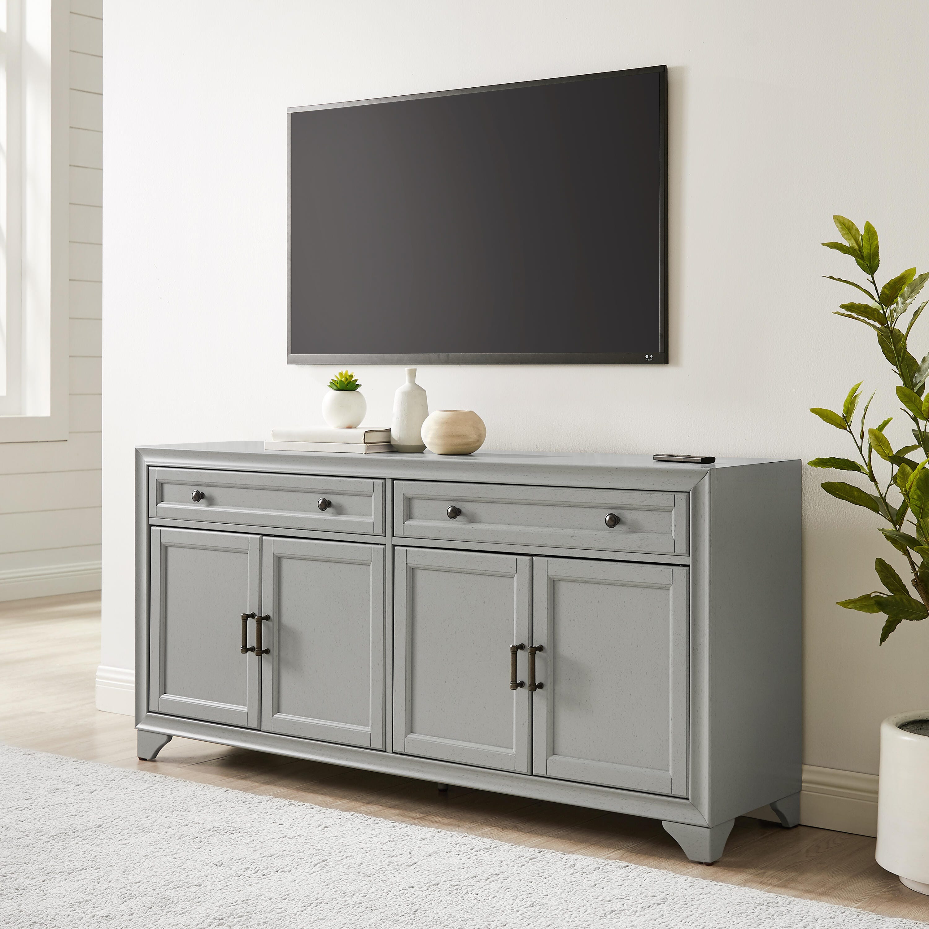 Tara Sideboard, Distressed Gray, large