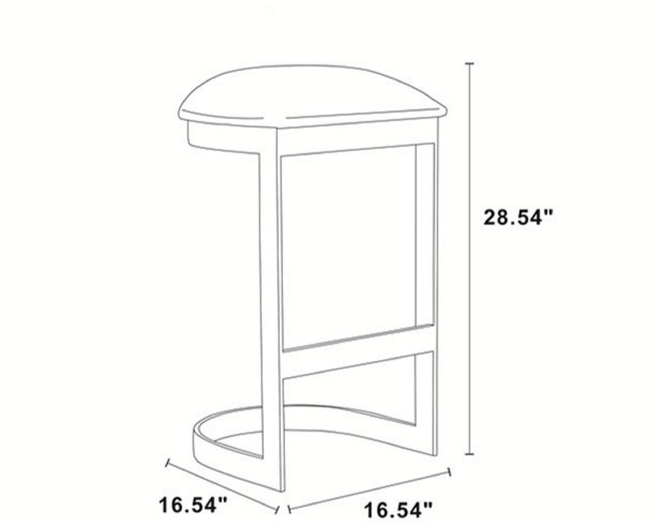 Manhattan Comfort Aura Bar Height Bar Stool, , large