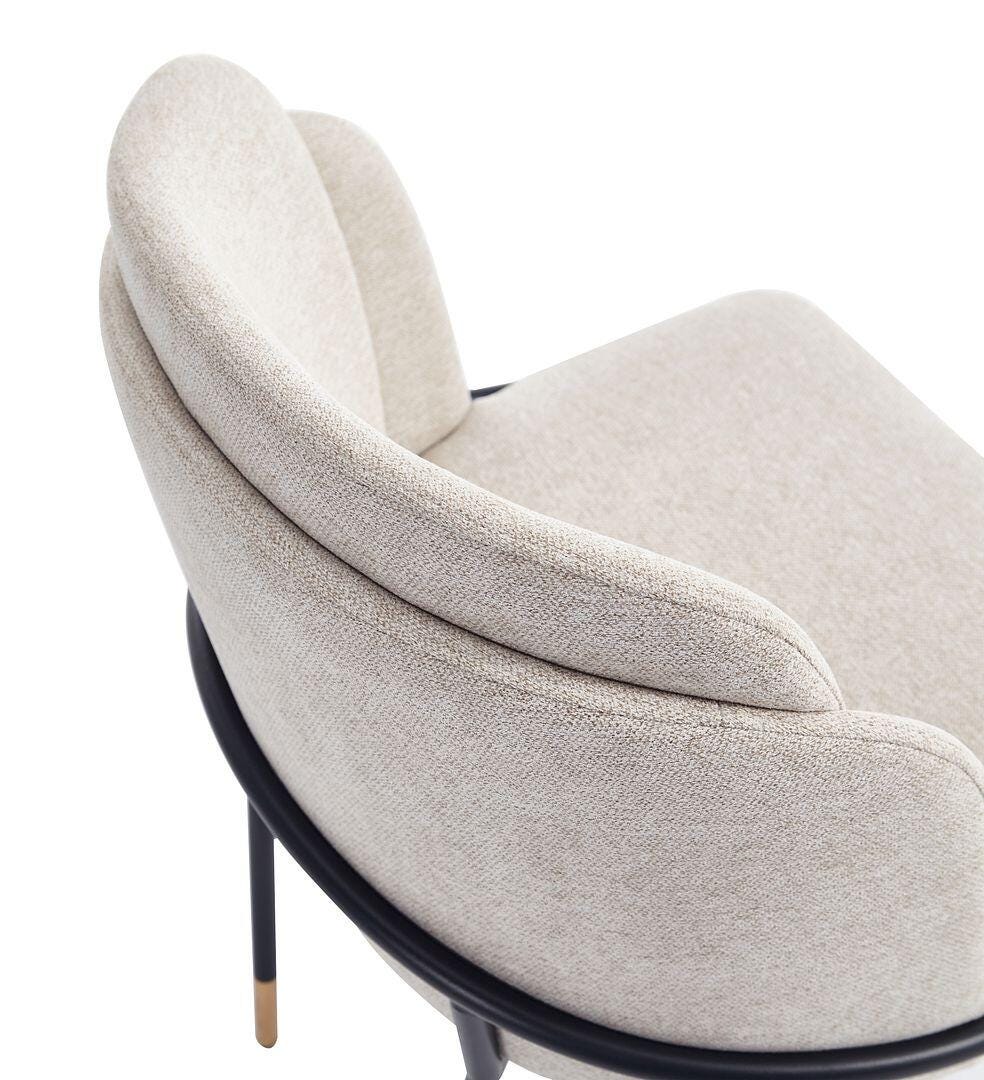 Manhattan Comfort Flor Upholstered Dining Chair, Wheat, large