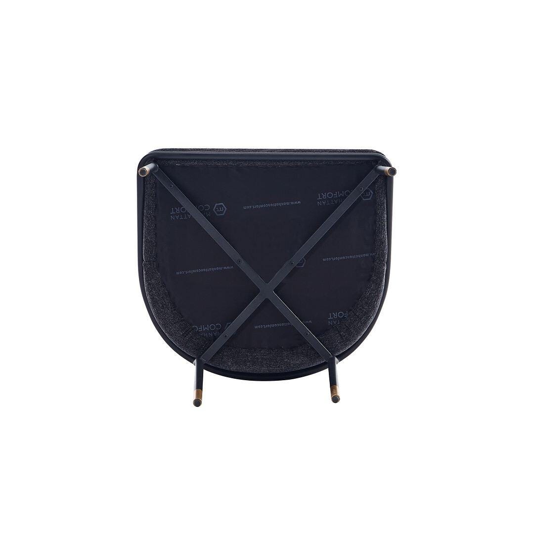 Manhattan Comfort Flor Upholstered Dining Chair, Black, large