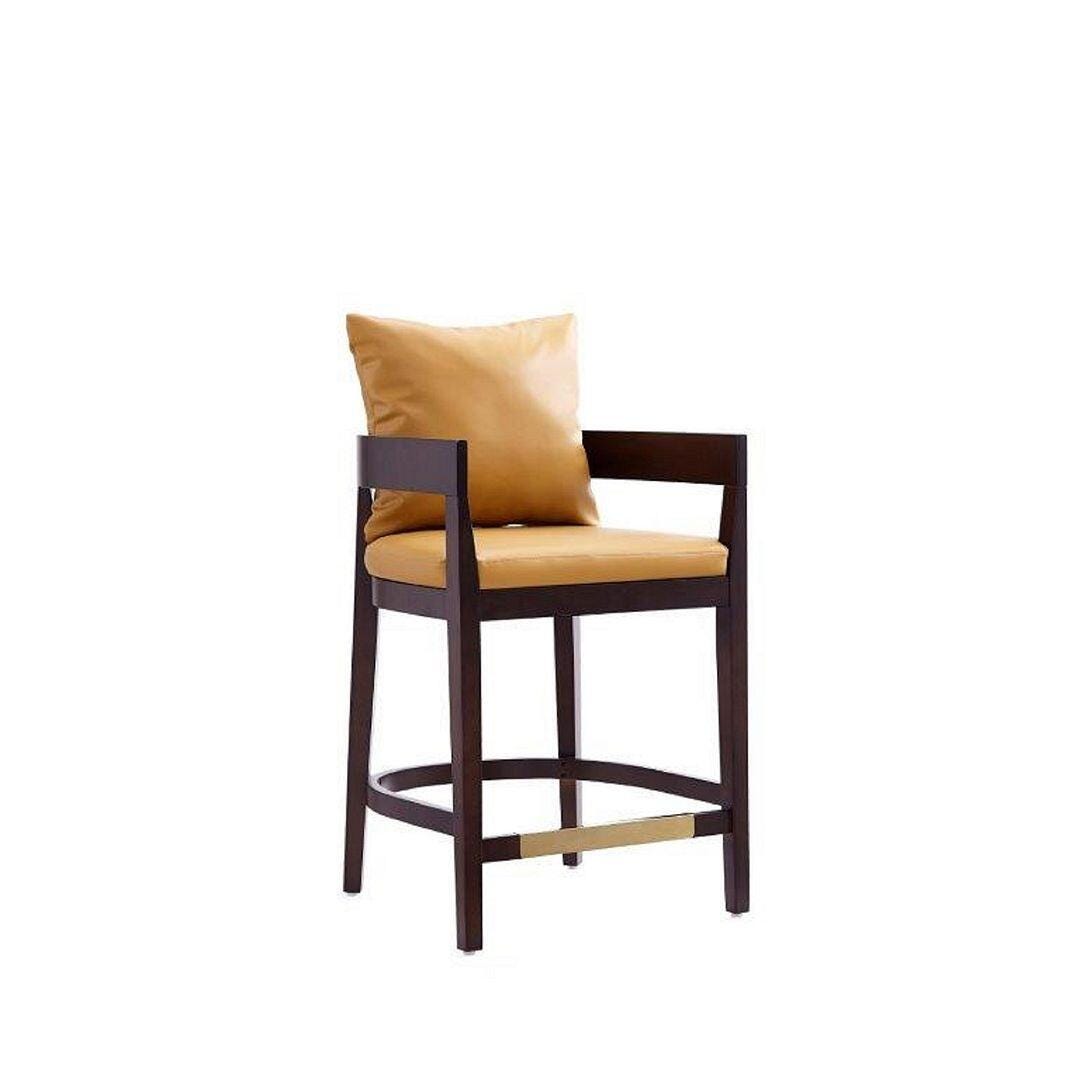 Ritz Counter Stool, Camel/Dark Walnut, large