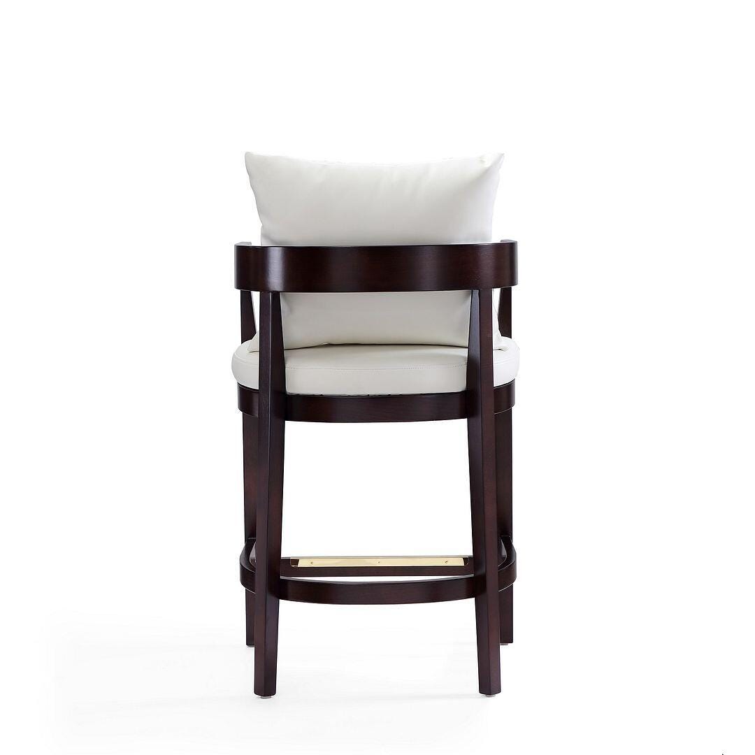 Ritz Counter Stool, Ivory/Dark Walnut, large