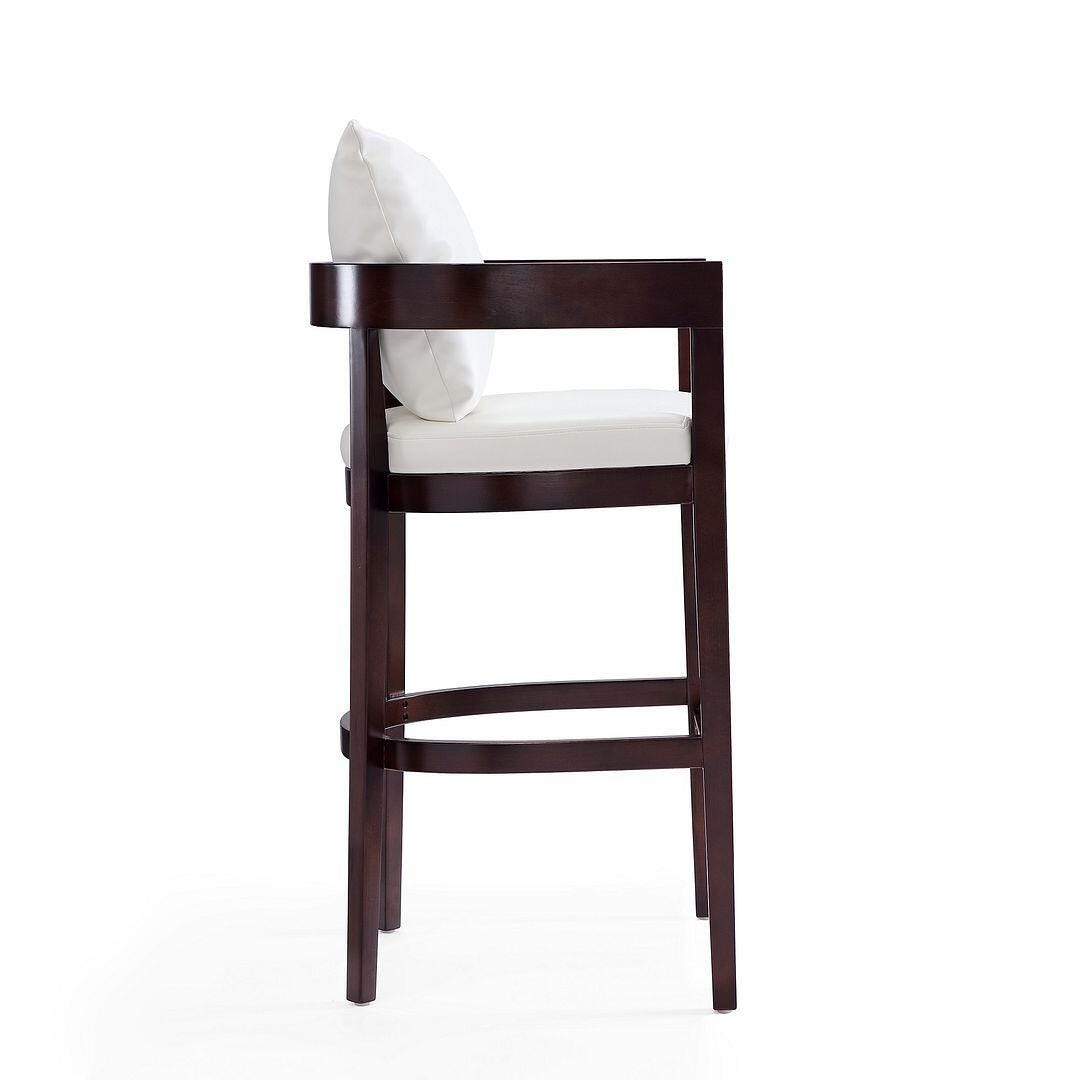 Ritz Barstool, Ivory/Dark Walnut, large