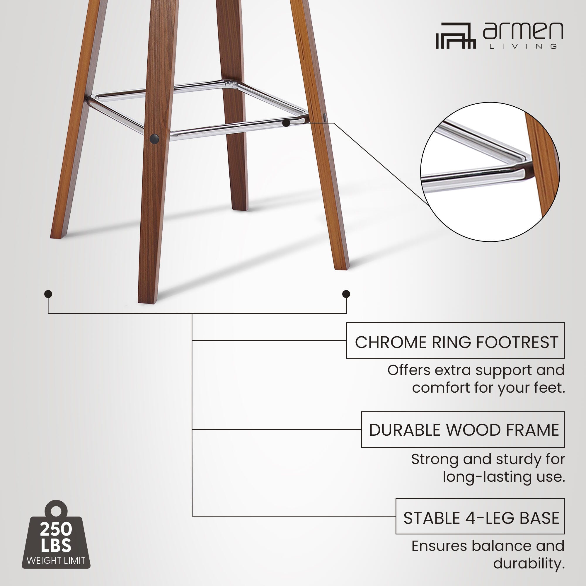 Tyler Bar Stool, Cream, large