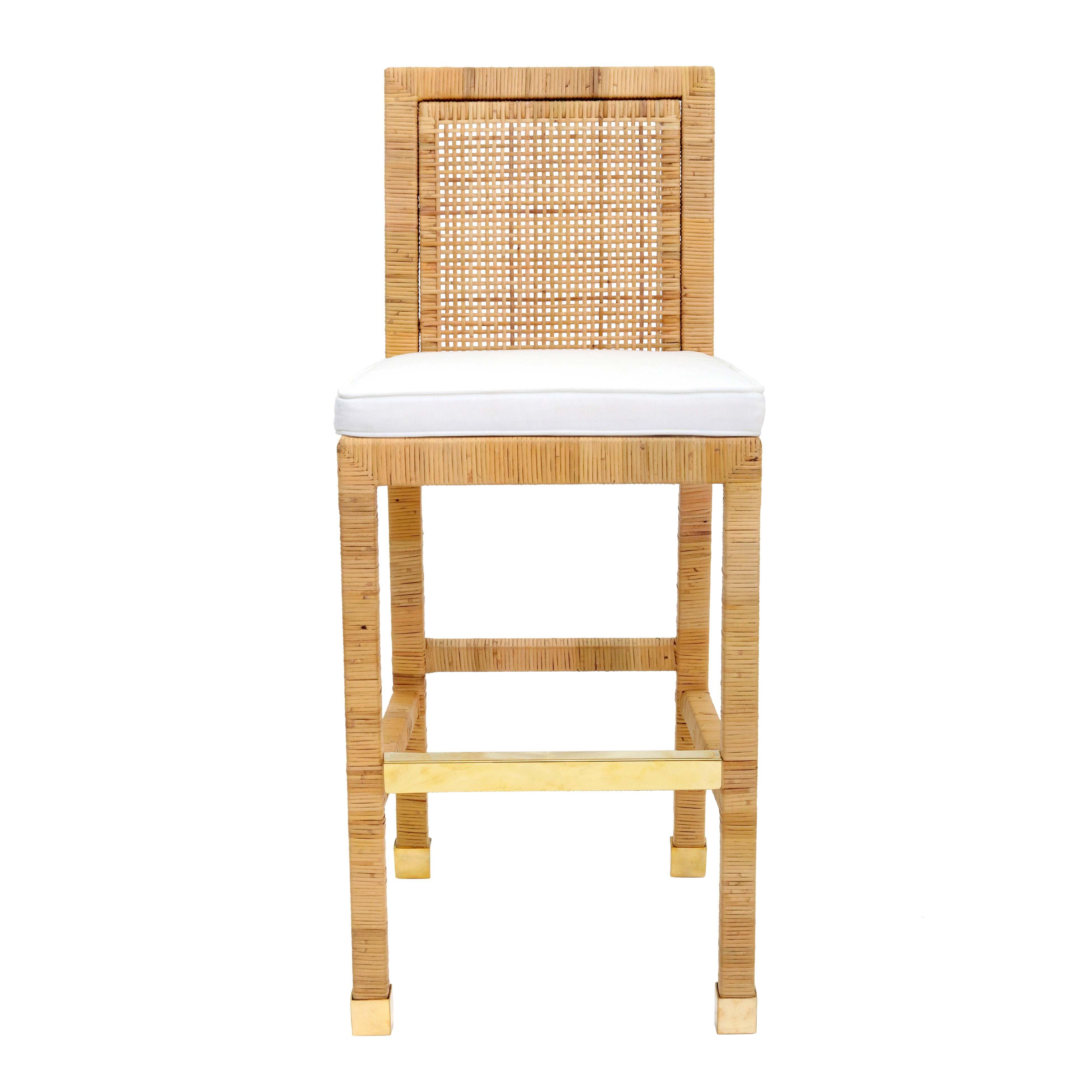 TOV Furniture Amara Bar Stool, Natural, large