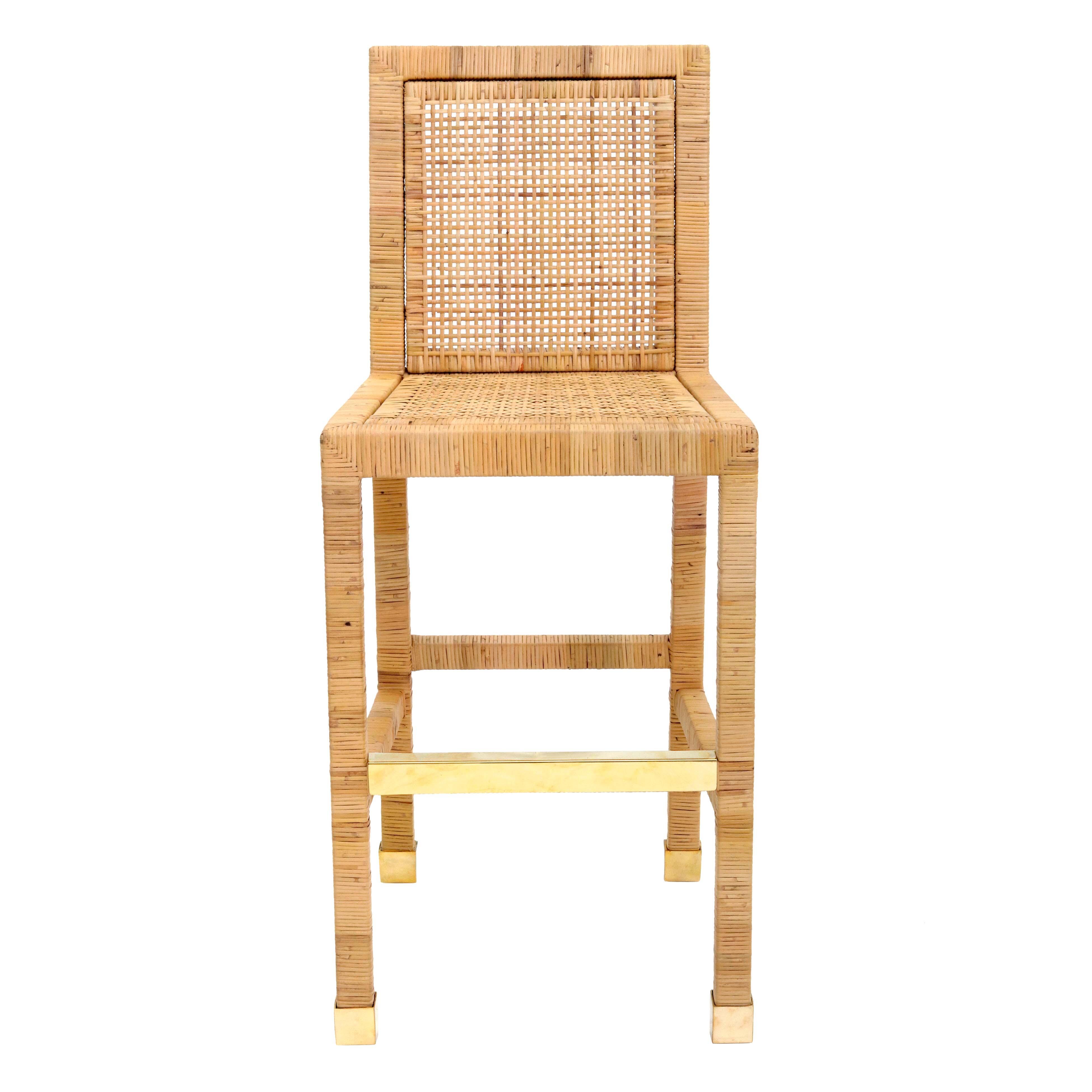 TOV Furniture Amara Bar Stool, Natural, large