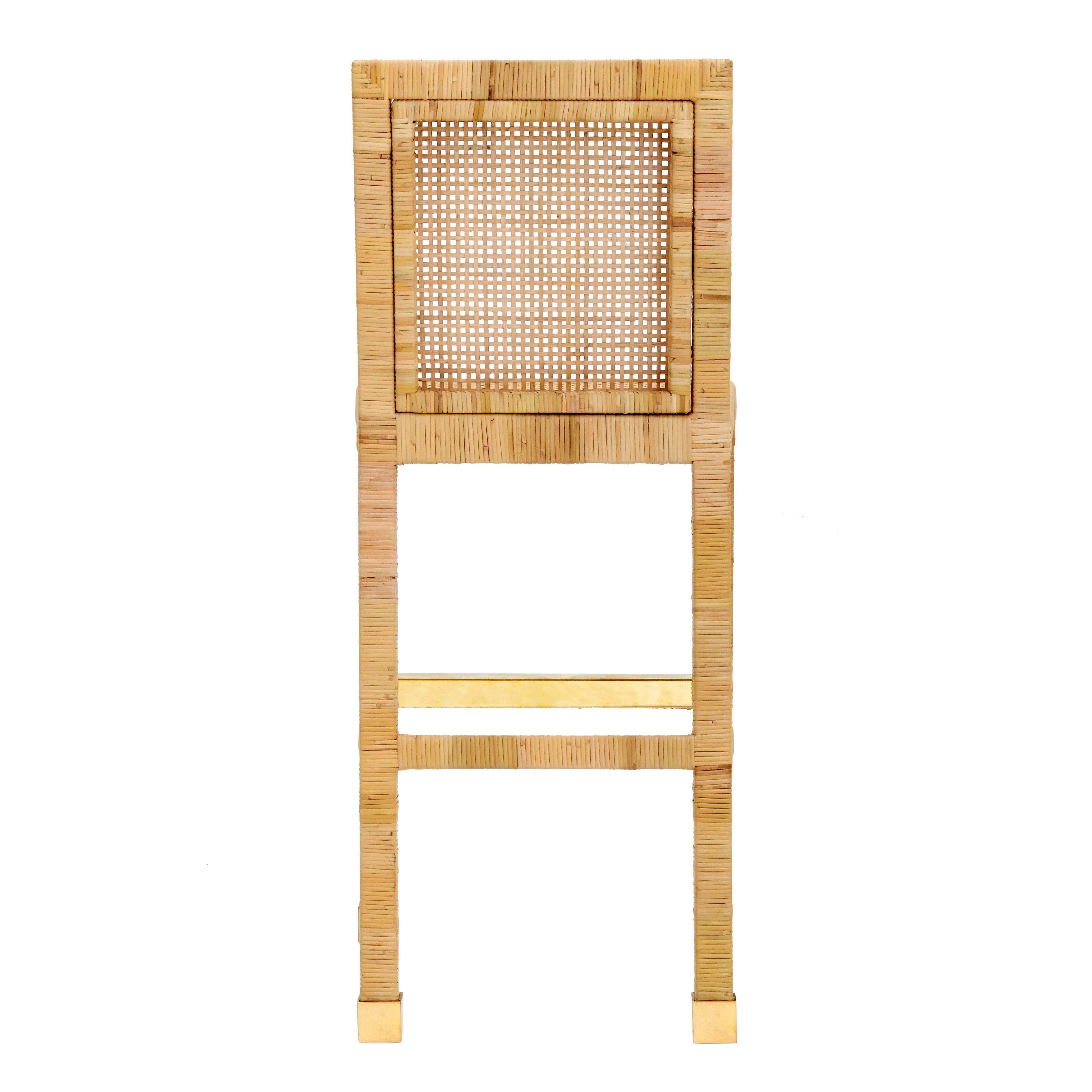 TOV Furniture Amara Bar Stool, Natural, large