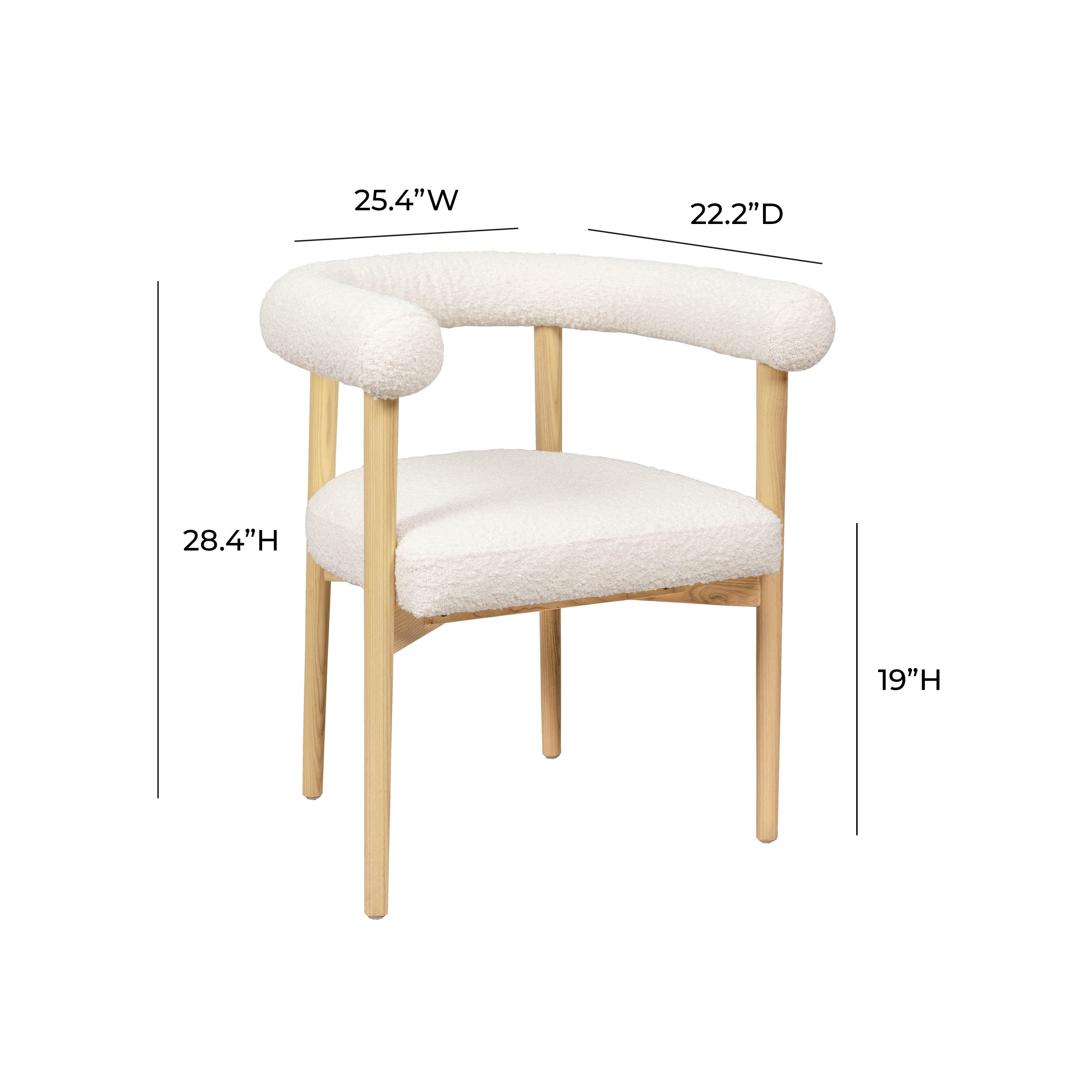 TOV Furniture Spara Spara Dining Chair, Cream, large