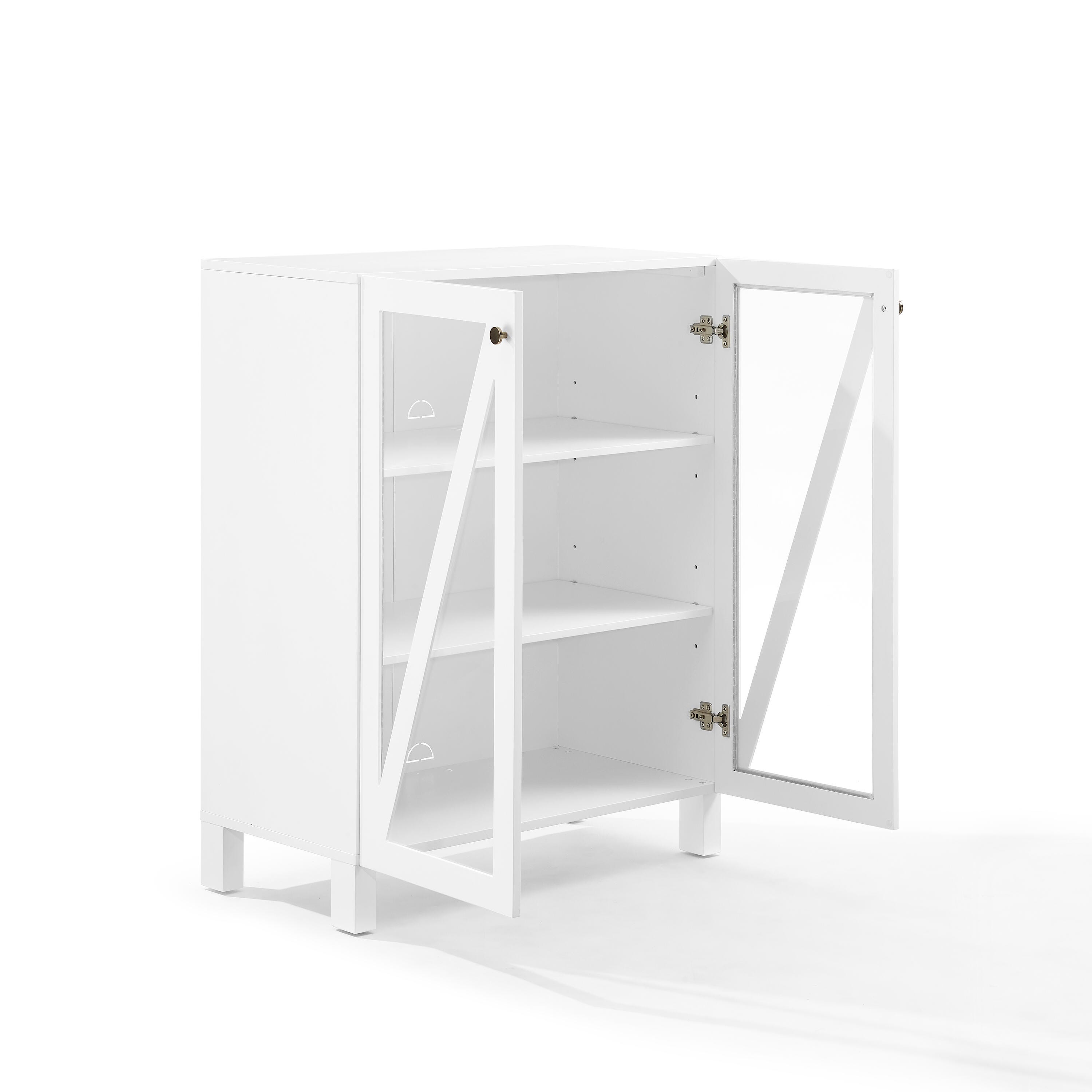Cassai Stackable Storage Pantry, White, large