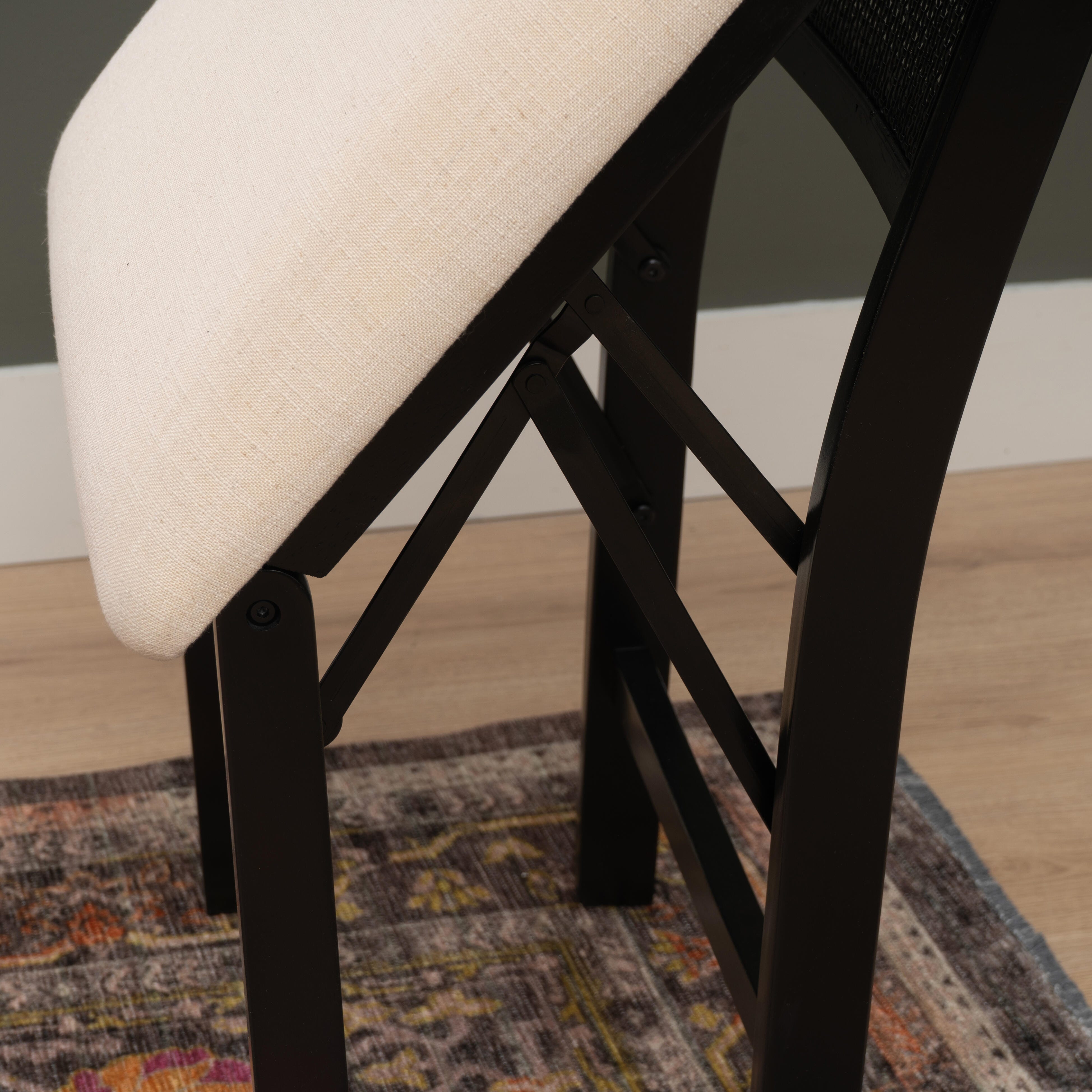 Linon Pacey Cane Folding Chair, , large