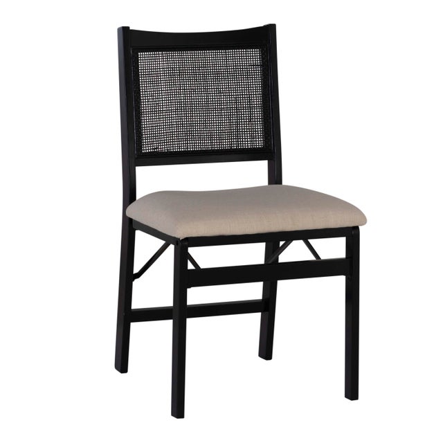 Linon Pacey Cane Folding Chair