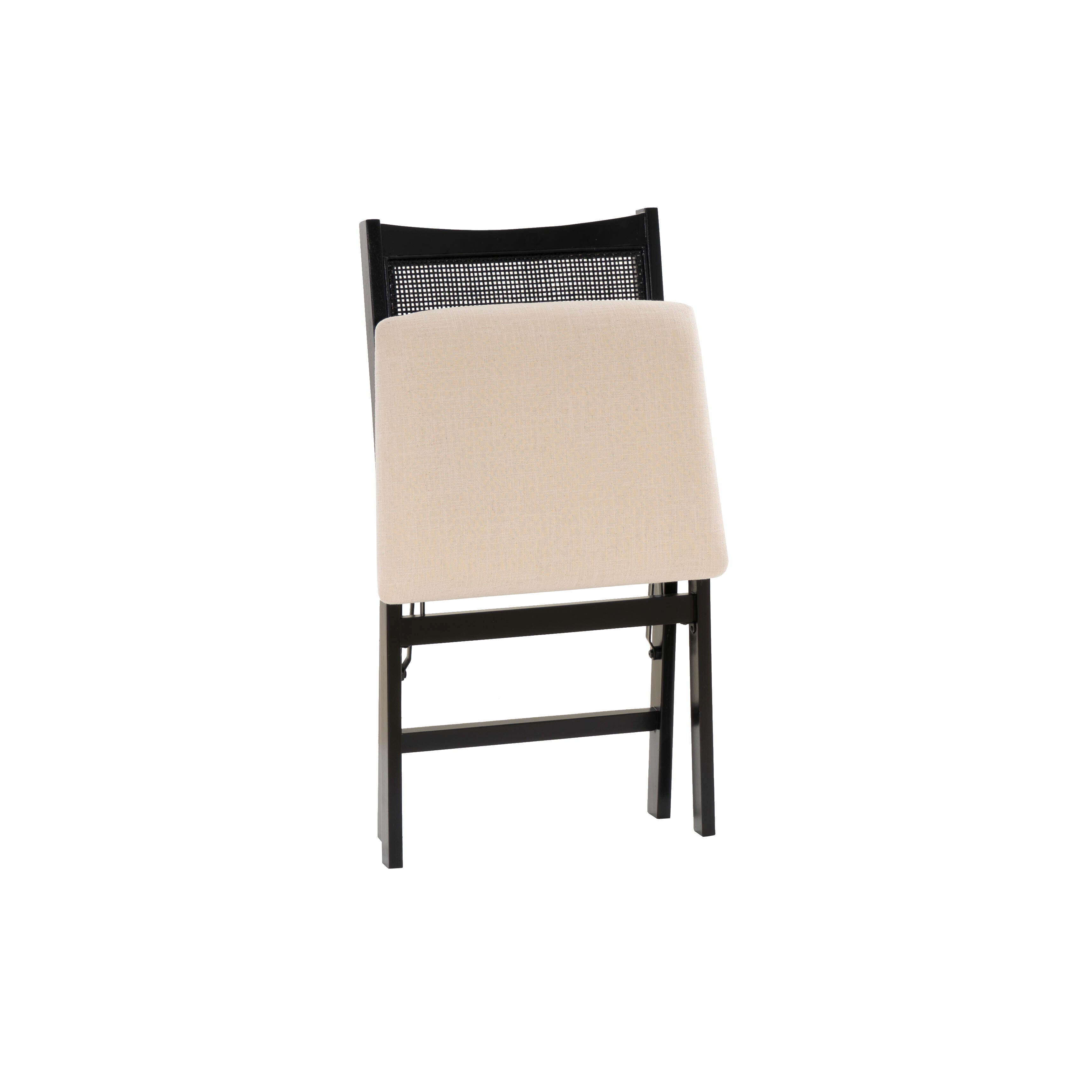 Linon Pacey Cane Folding Chair, , large