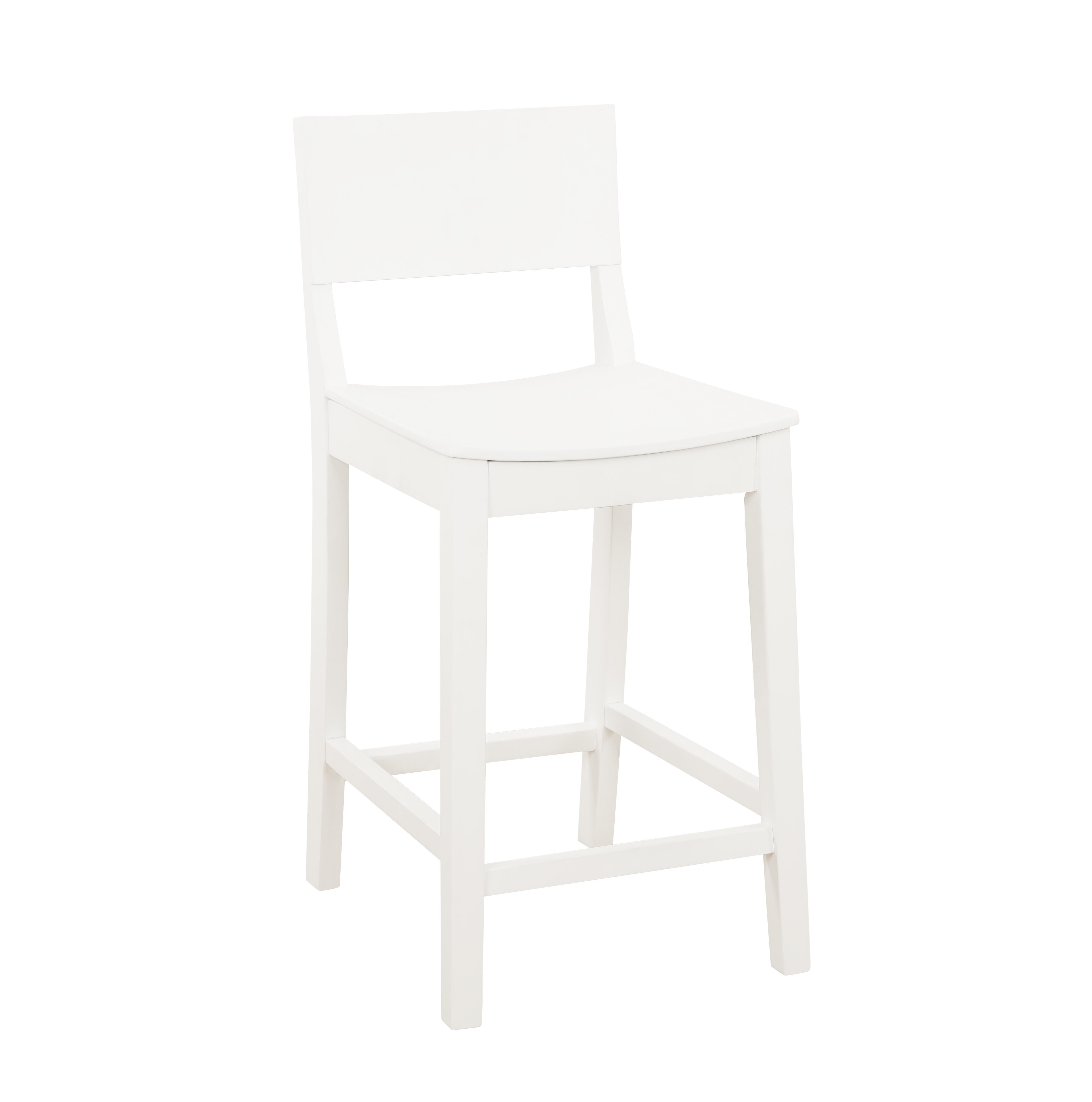 Linon Sera Counter Stool (Set of 2), White, large