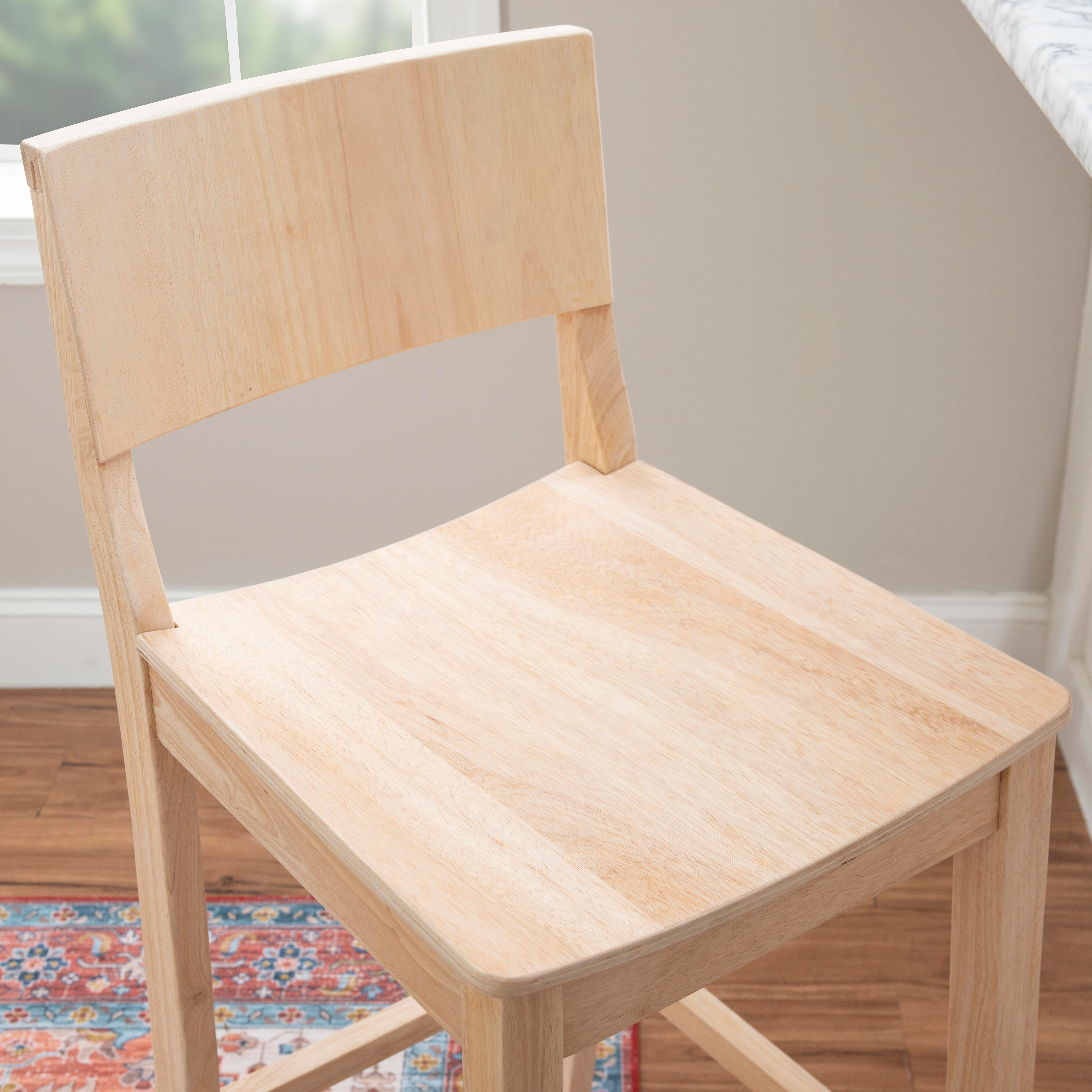 Linon Sera Barstool (Set of 2), Unfinished, large